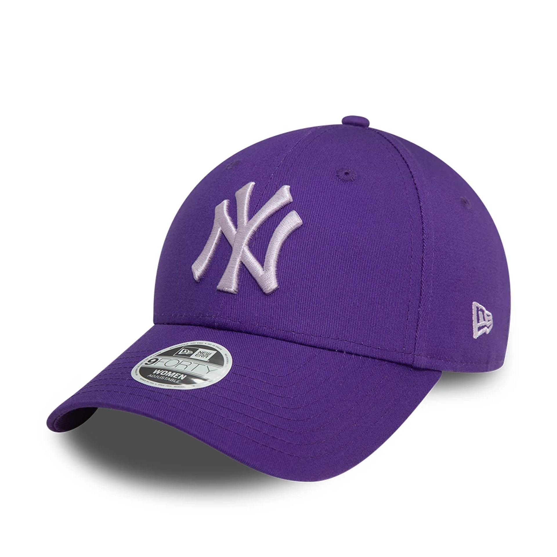 This is a New York Yankees Womens Purple Icon Purple 9FORTY Adjustable Cap 1