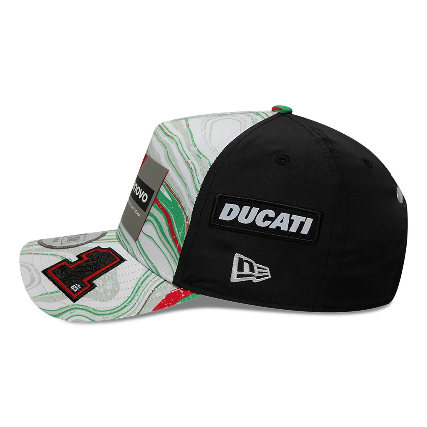 This is a Ducati Francesco Bagnaia Misano Race Special White 9FORTY A-Frame Adjustable Cap 7