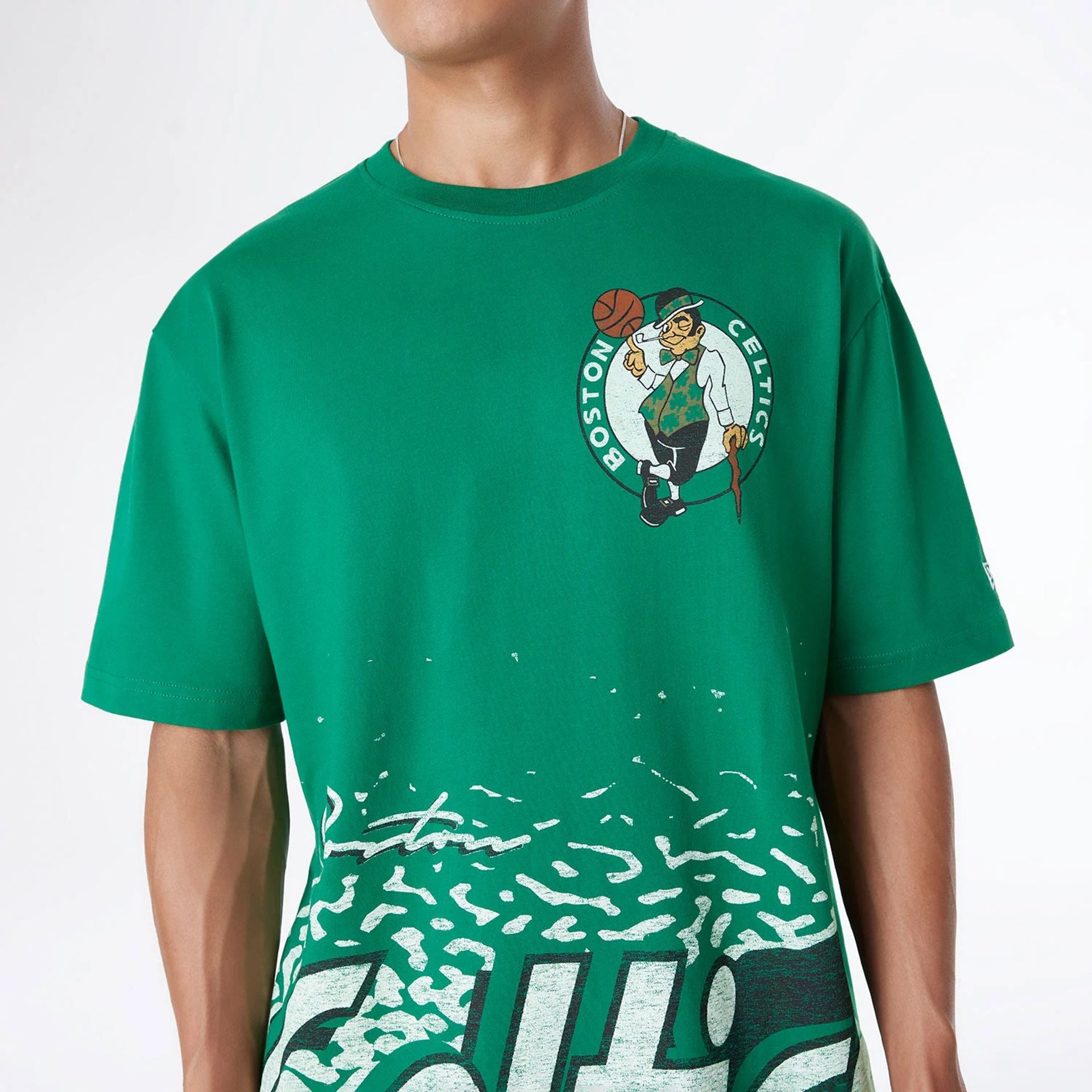 The Male model is wearing Boston Celtics Sport Classic Green T-Shirt 3