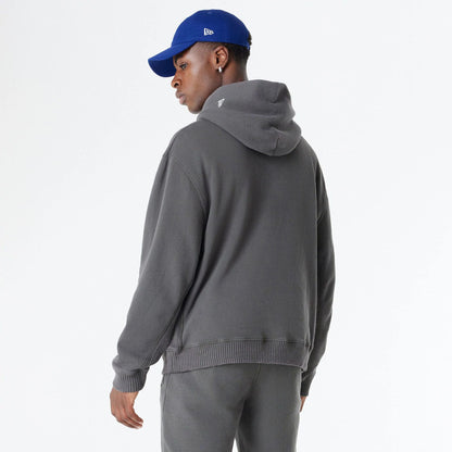 The Male model is wearing LA Dodgers Oversized Essential Dark Grey Oversized Joggers 7