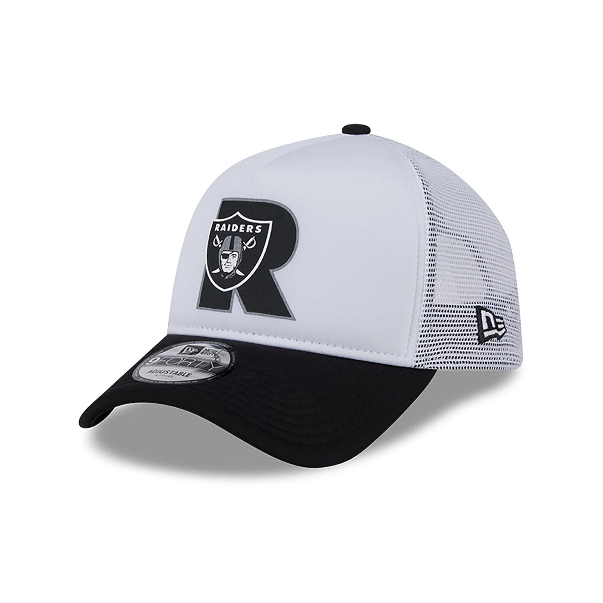 This is a Las Vegas Raiders City Originals White 9FORTY A-Frame Cap 3