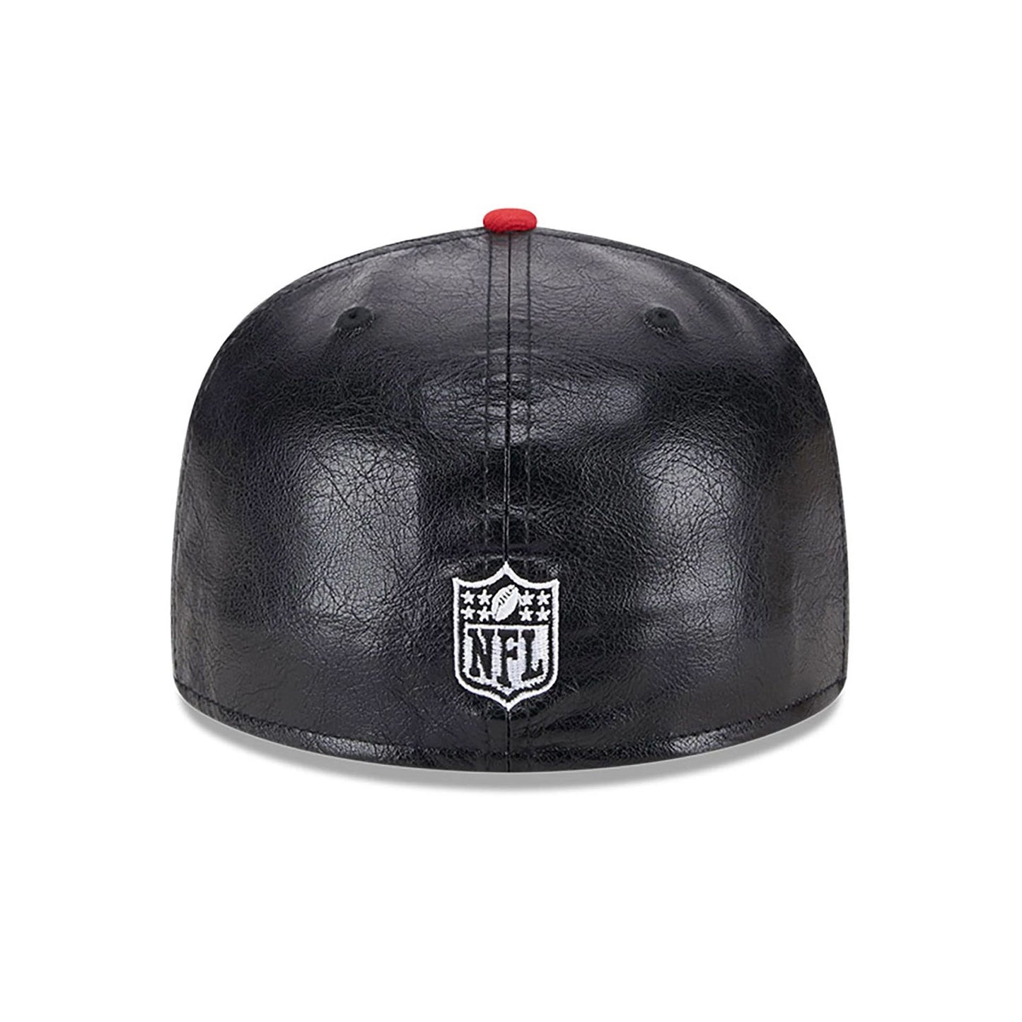 This is a San Francisco 49ers Faux Leather Crown Black 59FIFTY Fitted Cap 5