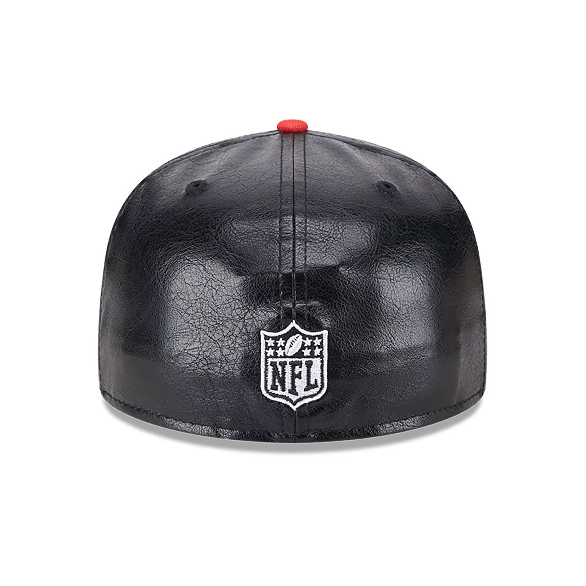 This is a Kansas City Chiefs Faux Leather Crown Black 59FIFTY Fitted Cap 5