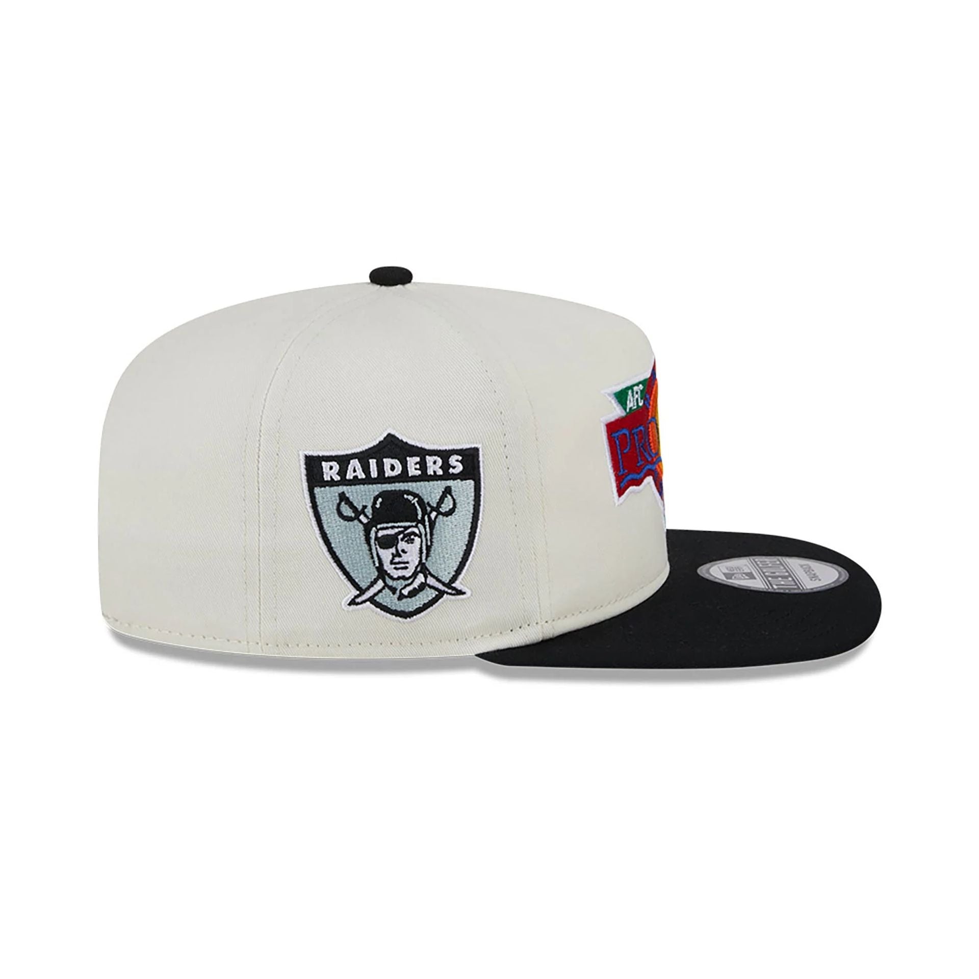 This is a Oakland Raiders Pro Bowl Patch White Golfer Cap 6