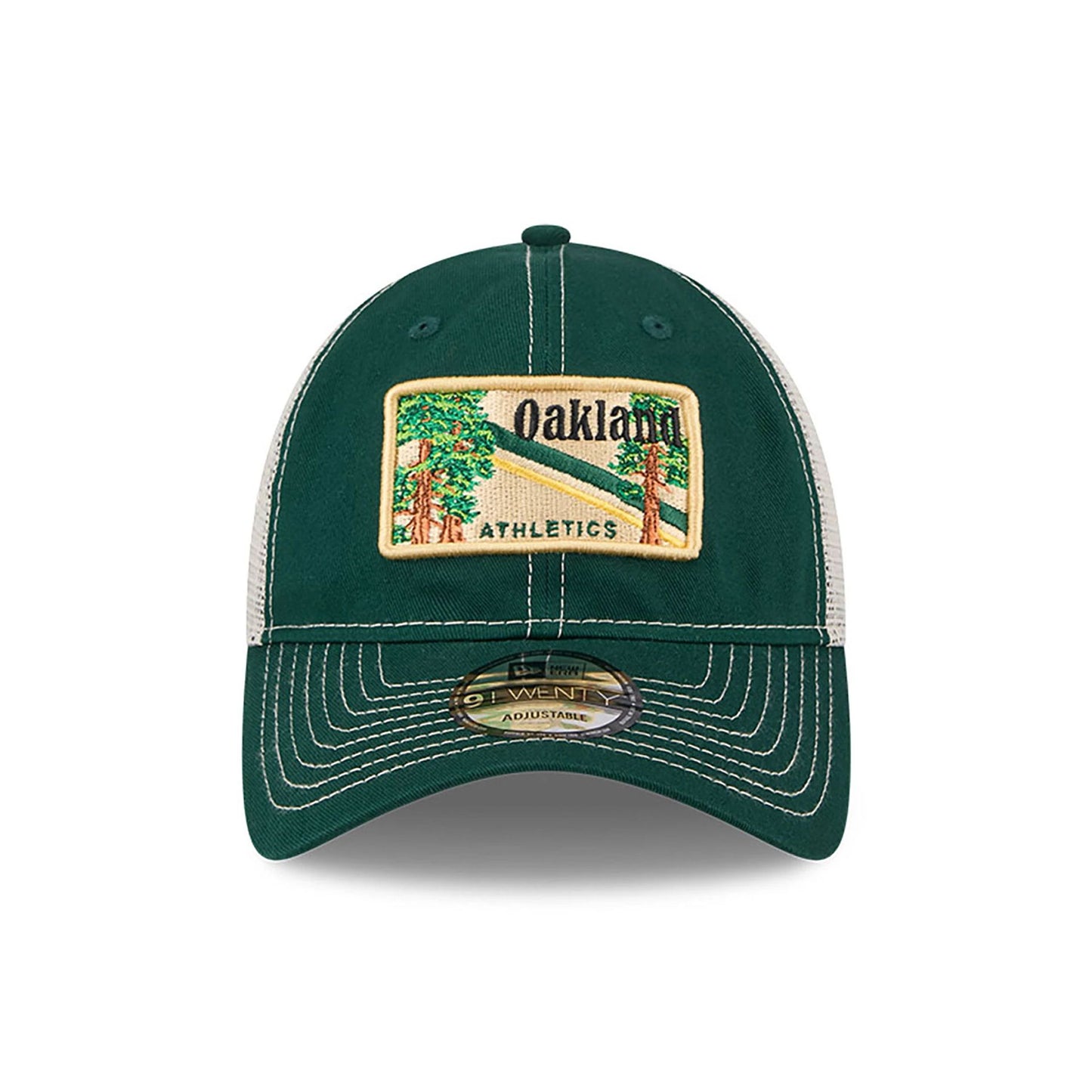 This is a Oakland Athletics State Souvenir White 9TWENTY Adjustable Cap 3