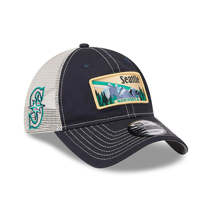 This is a Seattle Mariners State Souvenir White 9TWENTY Adjustable Cap 1