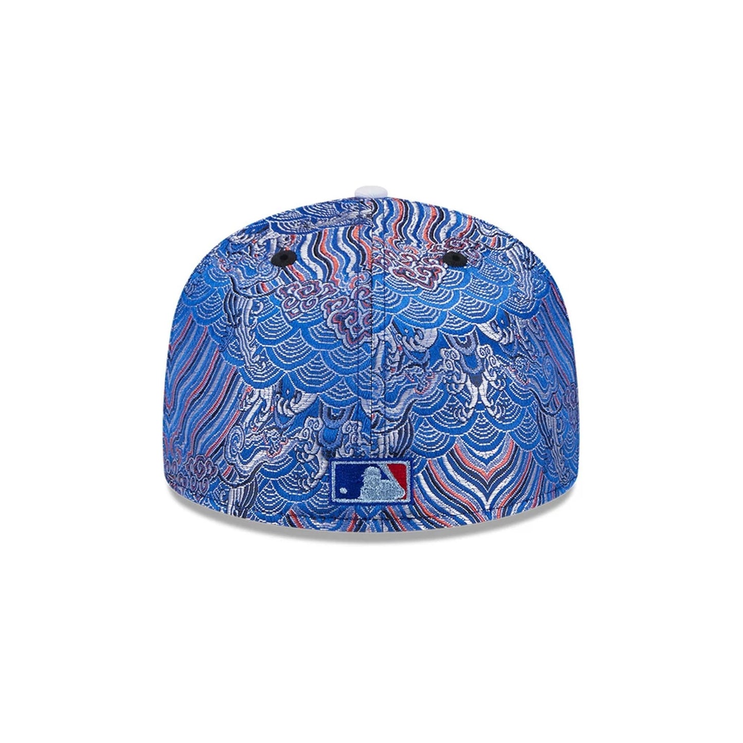 This is a Oakland Athletics Wave Fill All Over Print Blue 59FIFTY Fitted Cap 5