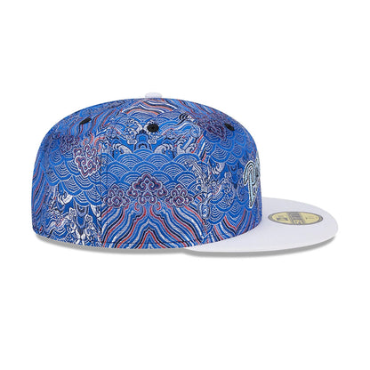 This is a San Diego Padres Wave Fill All Over Print Blue 59FIFTY Fitted Cap 6