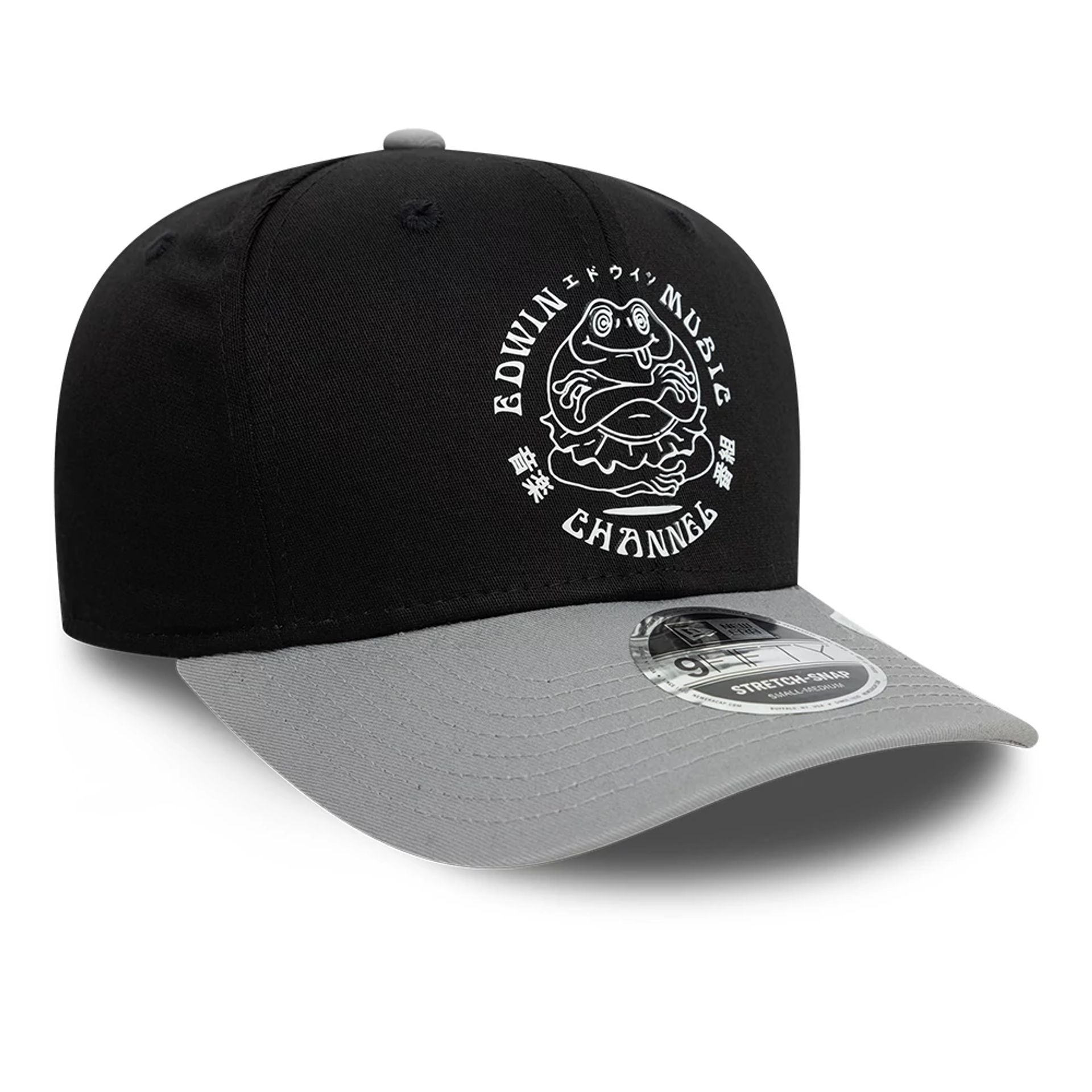 This is a Edwin x New Era Black 9FIFTY Stretch Snap Cap 4