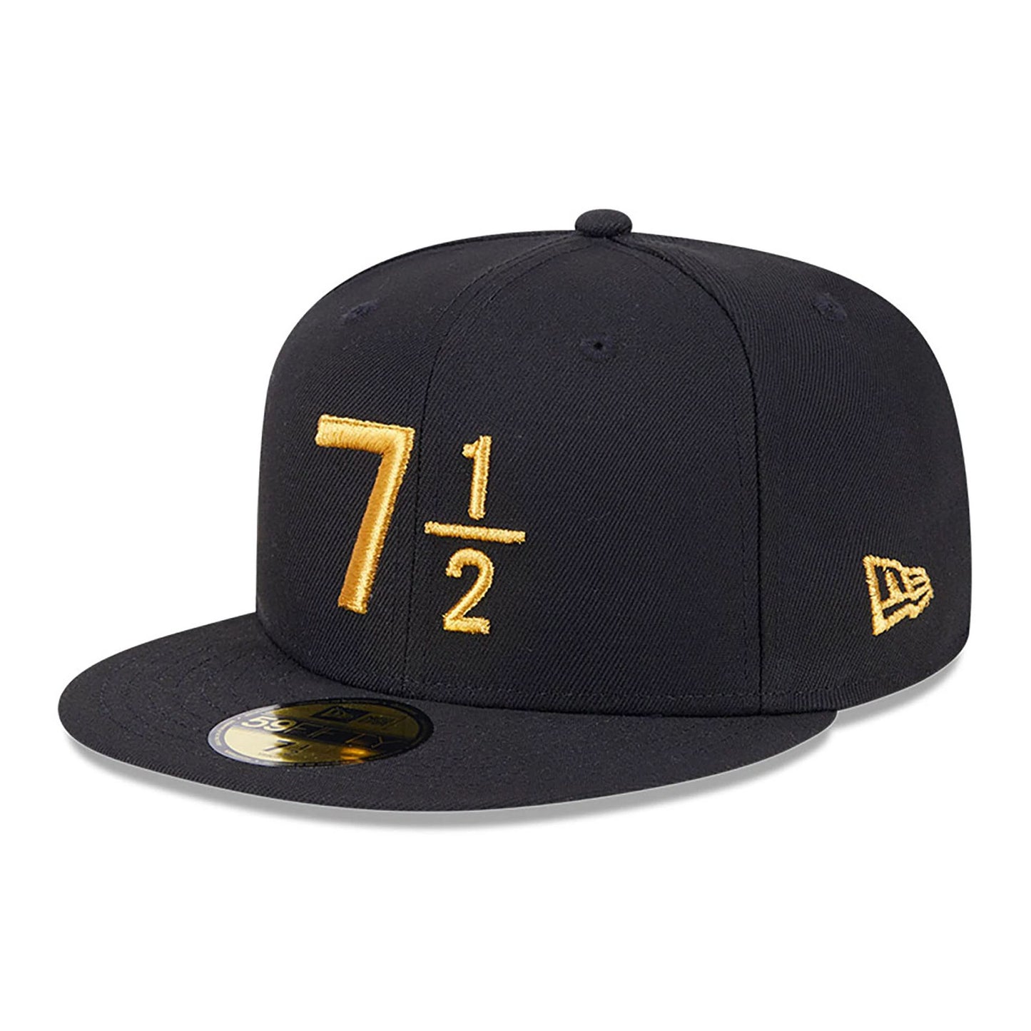 This is a New Era 59FIFTY Day 7 1/2 Black 59FIFTY Fitted Cap 1