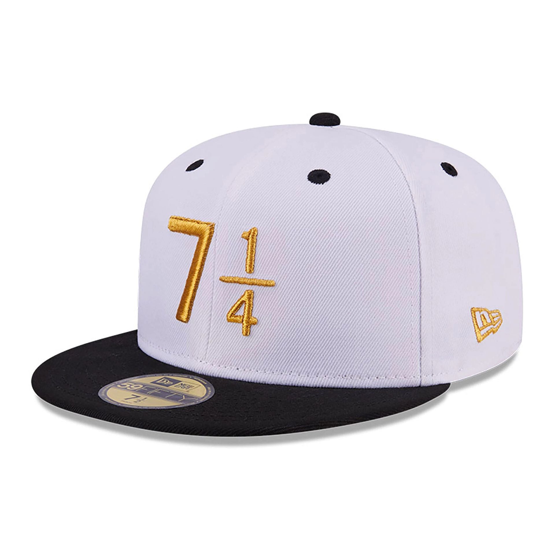 This is a New Era 59FIFTY Day 7 1/4 White 59FIFTY Fitted Cap 1