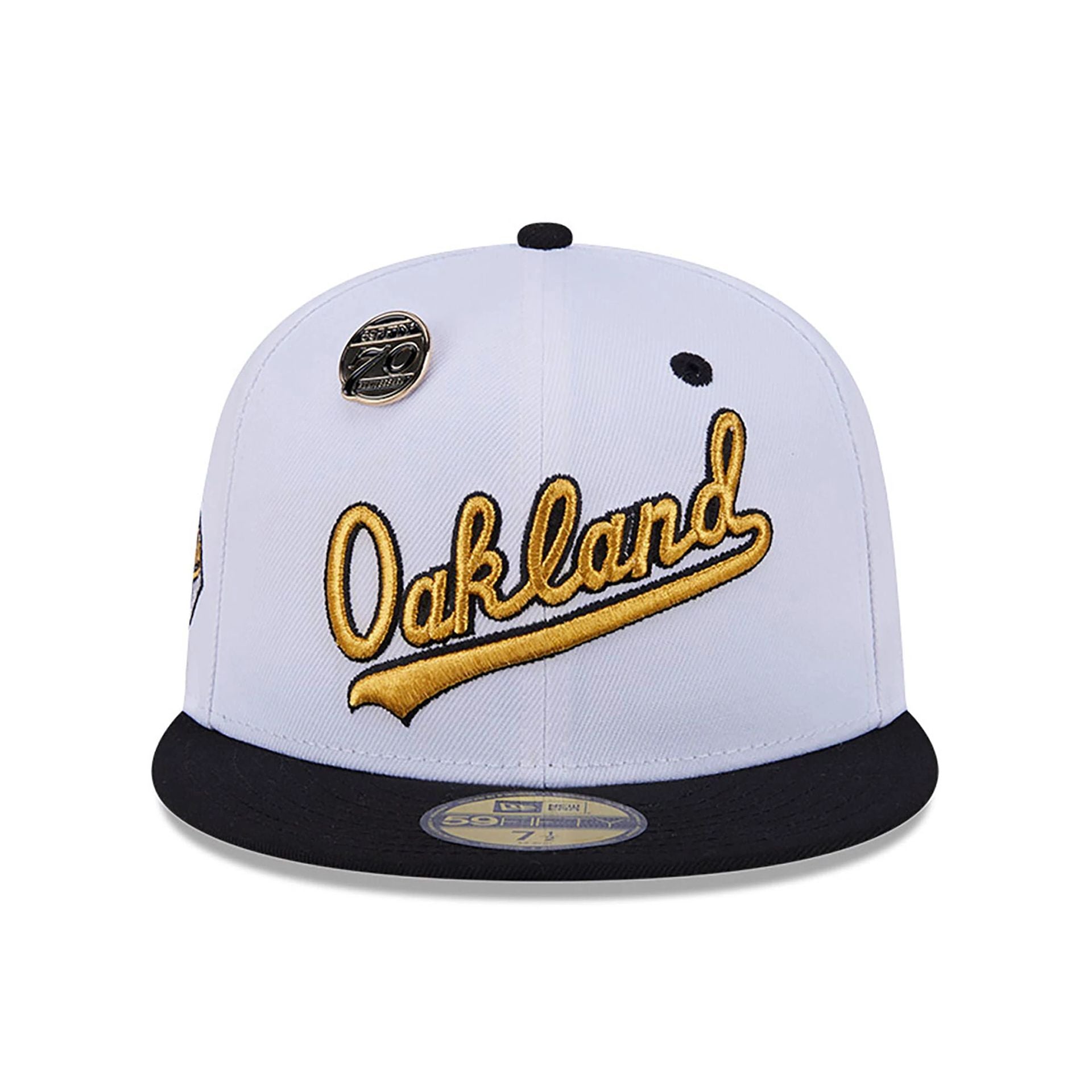 This is a Oakland Athletics 59FIFTY Day White 59FIFTY Fitted Cap 6