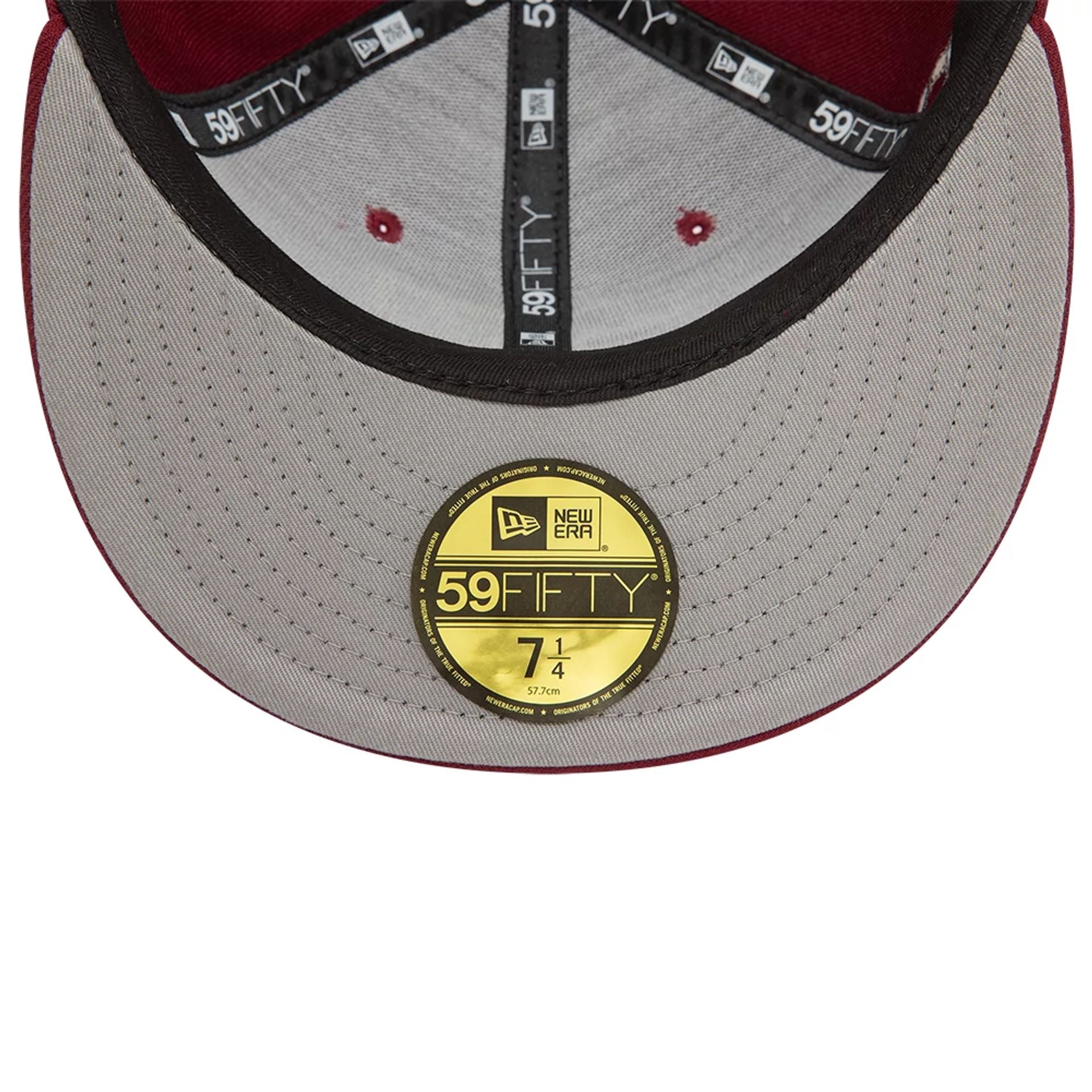 This is a New Era Cherry Blossom Peace Dark Red 59FIFTY Fitted Cap 2