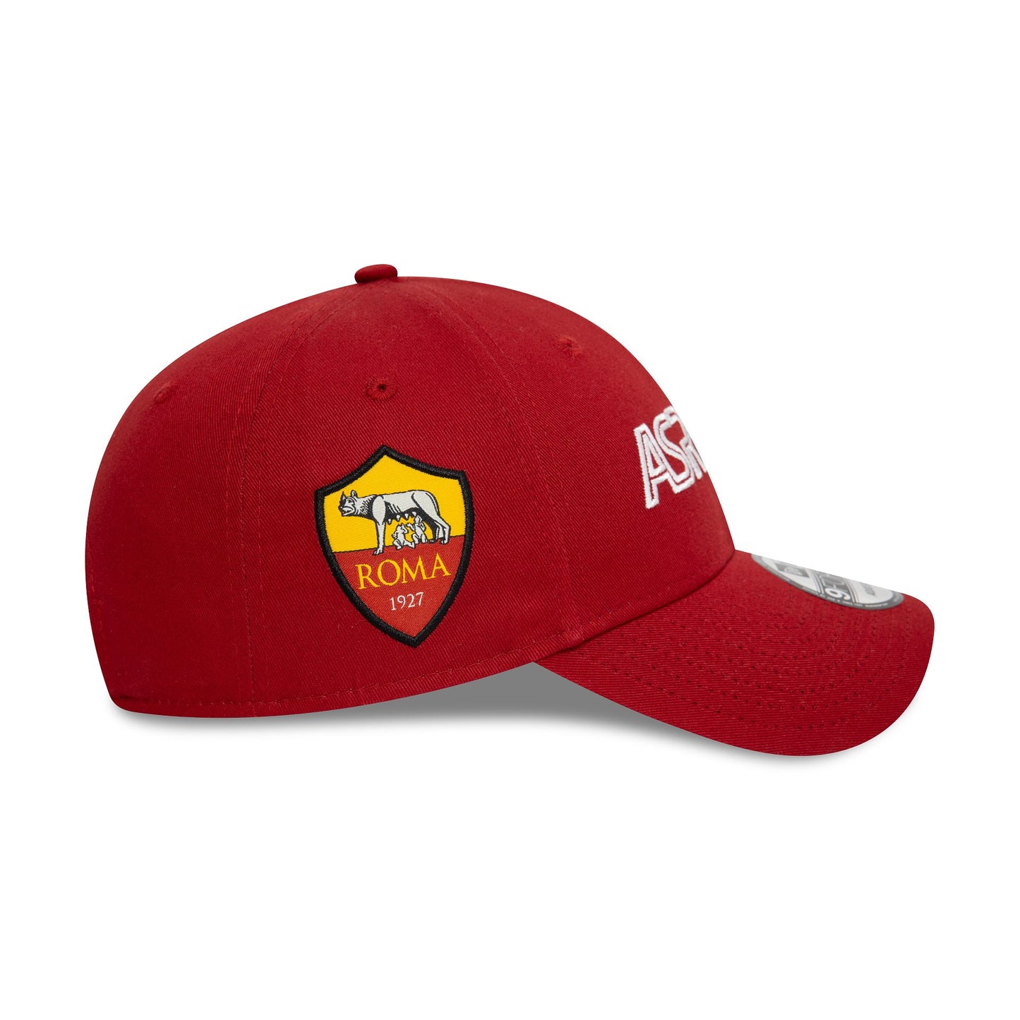 This is a AS Roma Wordmark Dark Red 9FORTY Adjustable Cap 4