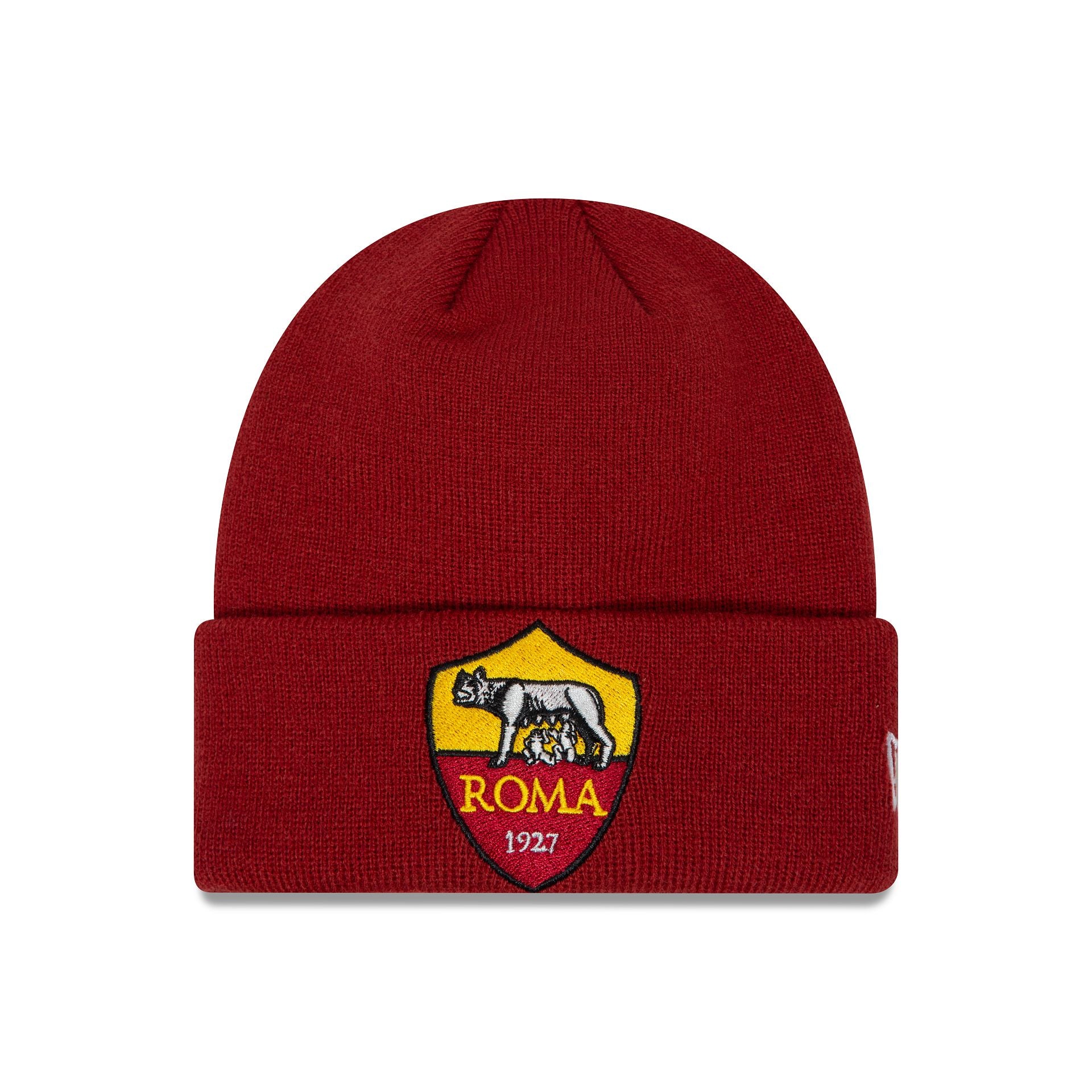 This is a AS Roma Kids Core Dark Red Cuff Knit Beanie Hat 1