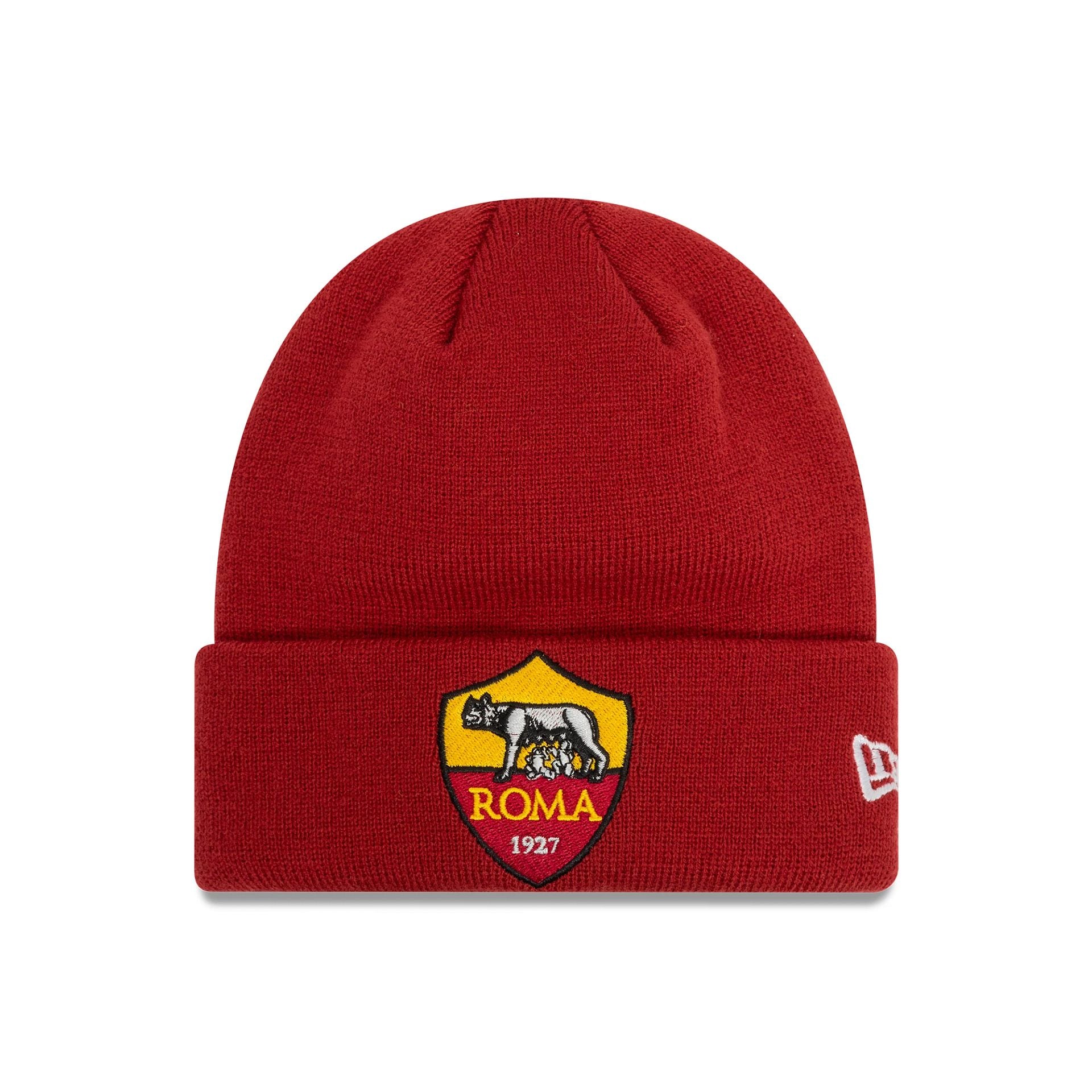 This is a AS Roma Kids Core Dark Red Cuff Knit Beanie Hat 1