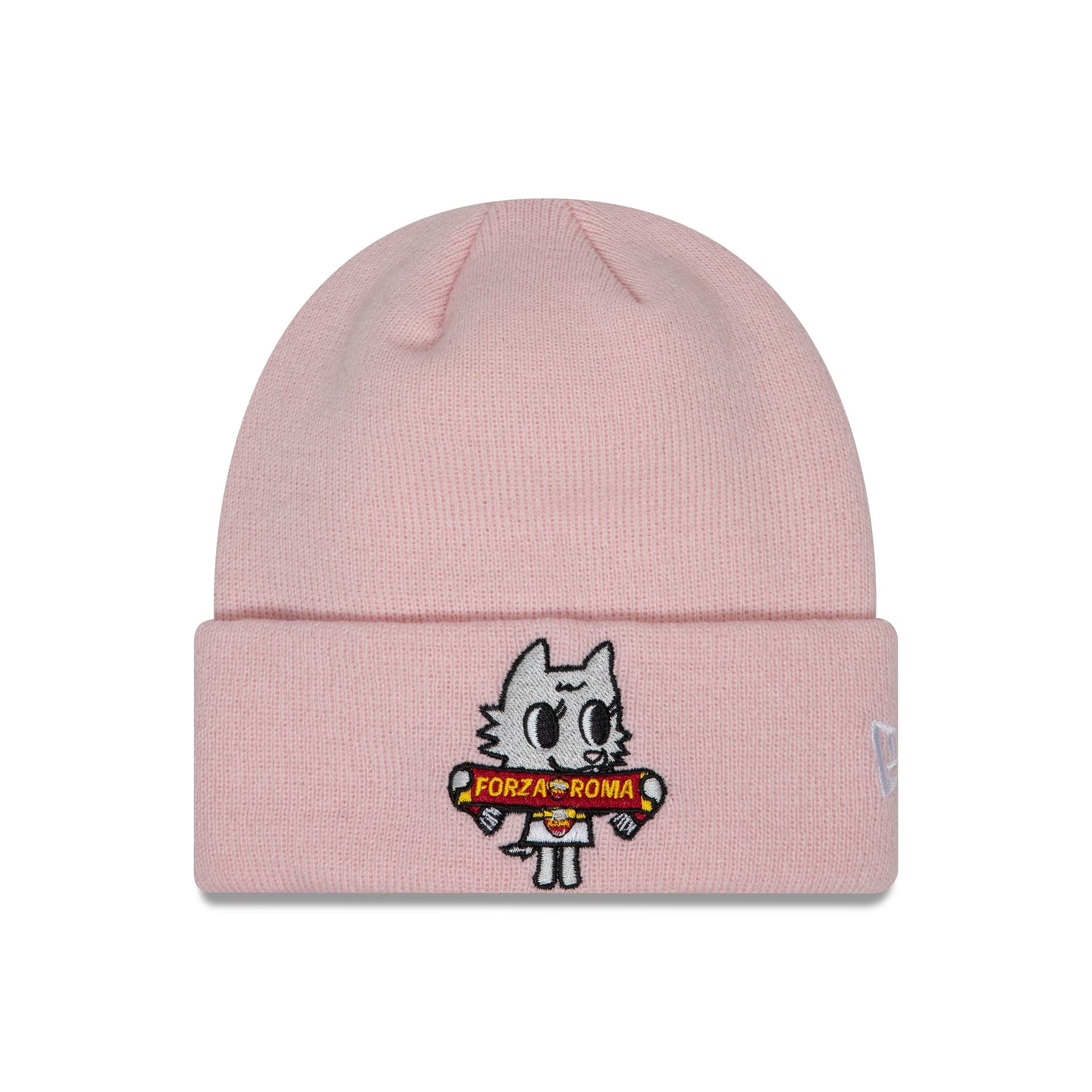 This is a AS Roma Kids Romina Pastel Pink Cuff Knit Beanie Hat 1