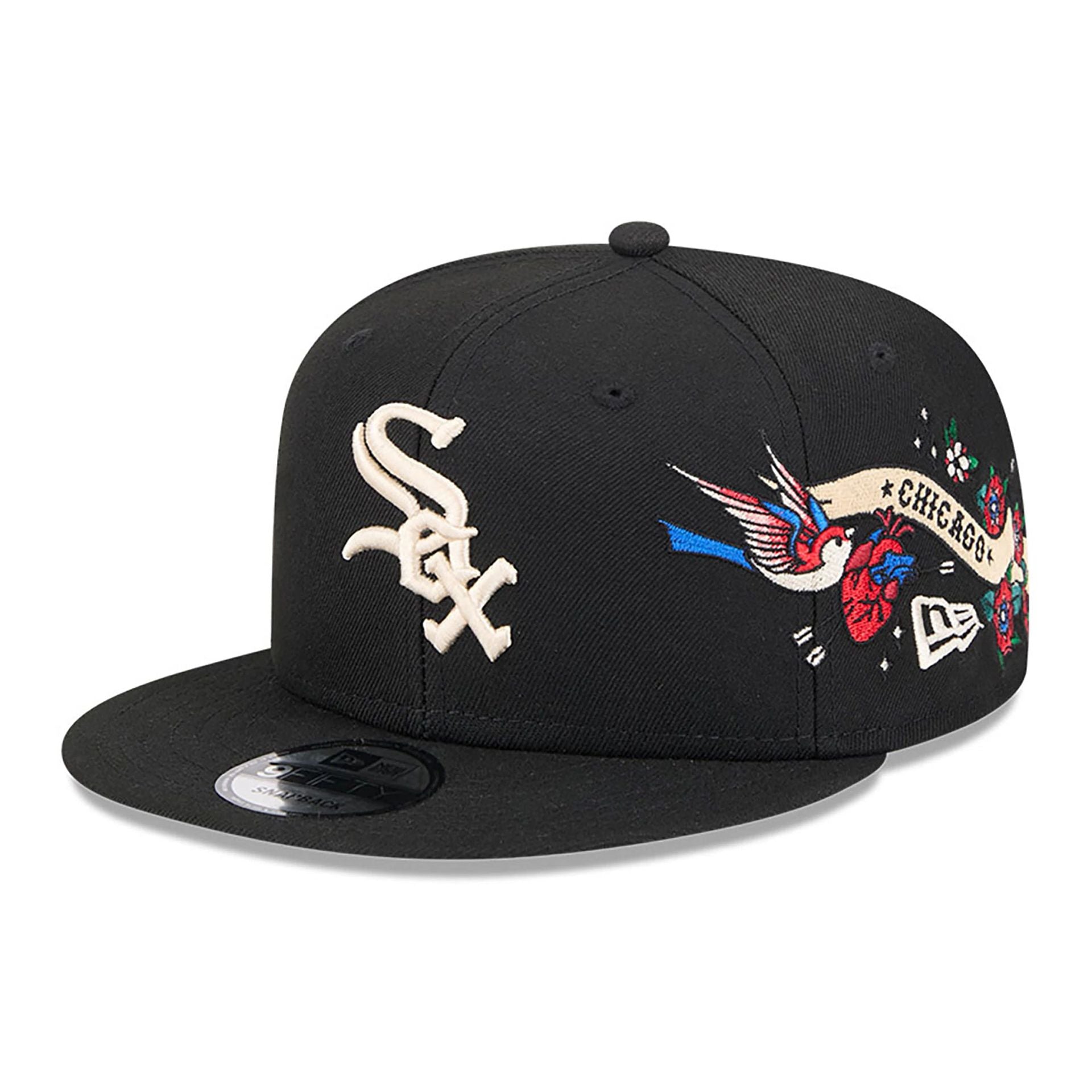 This is a Chicago White Sox City Art Black 9FIFTY Snapback Cap 1