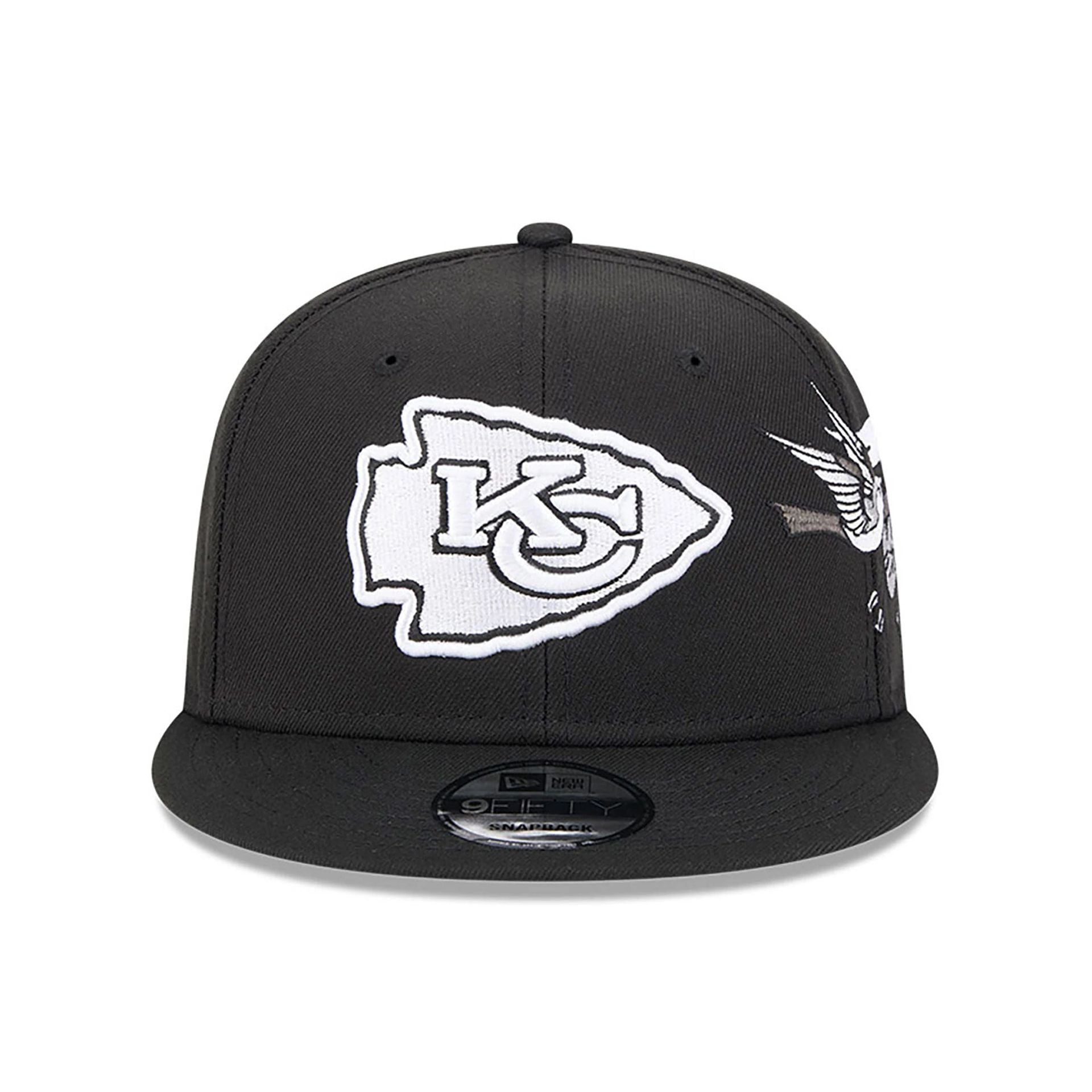 This is a Kansas City Chiefs City Art Black 9FIFTY Snapback Cap 6