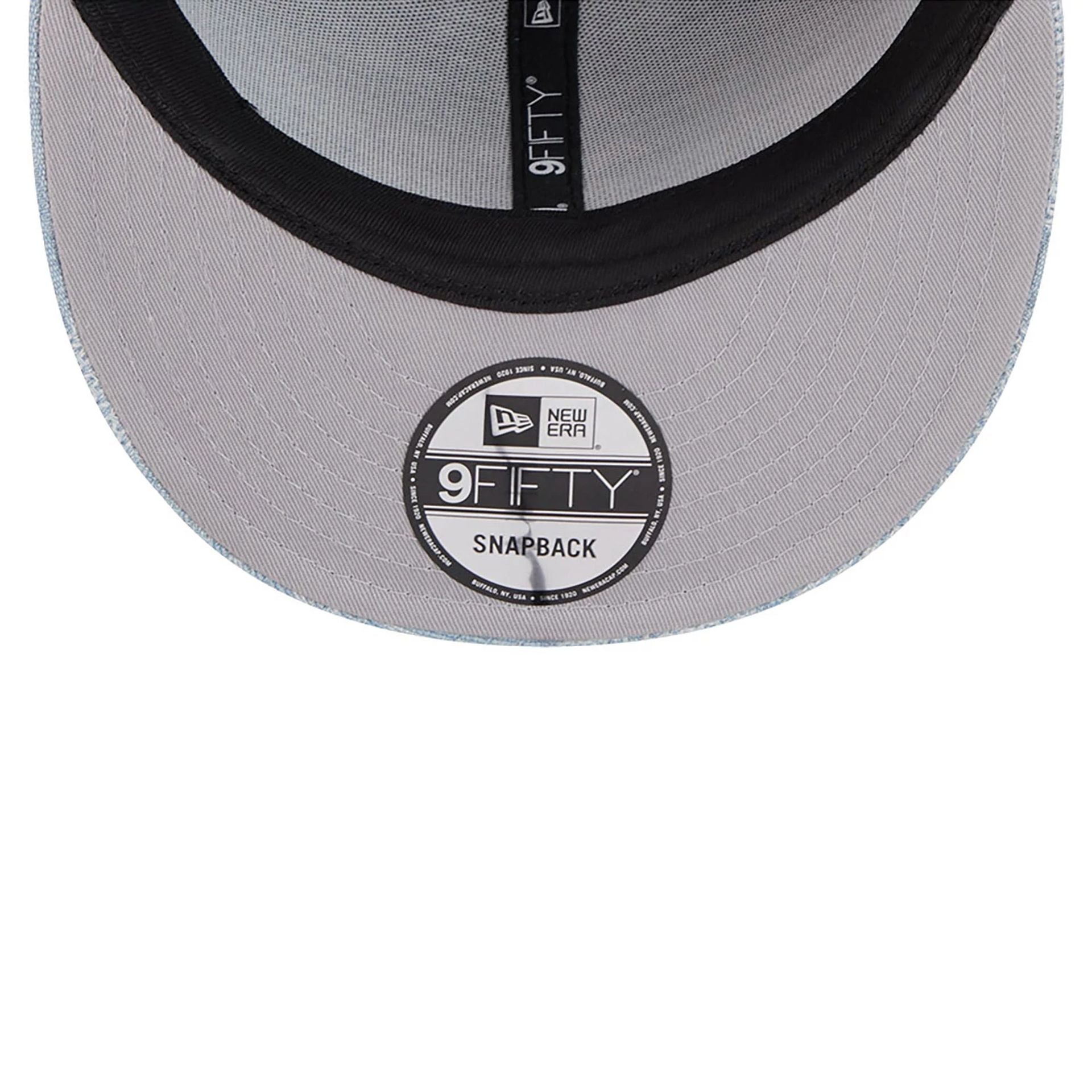 This is a Oakland Athletics Denim Patchwork Open Blue 9FIFTY Snapback Cap 2