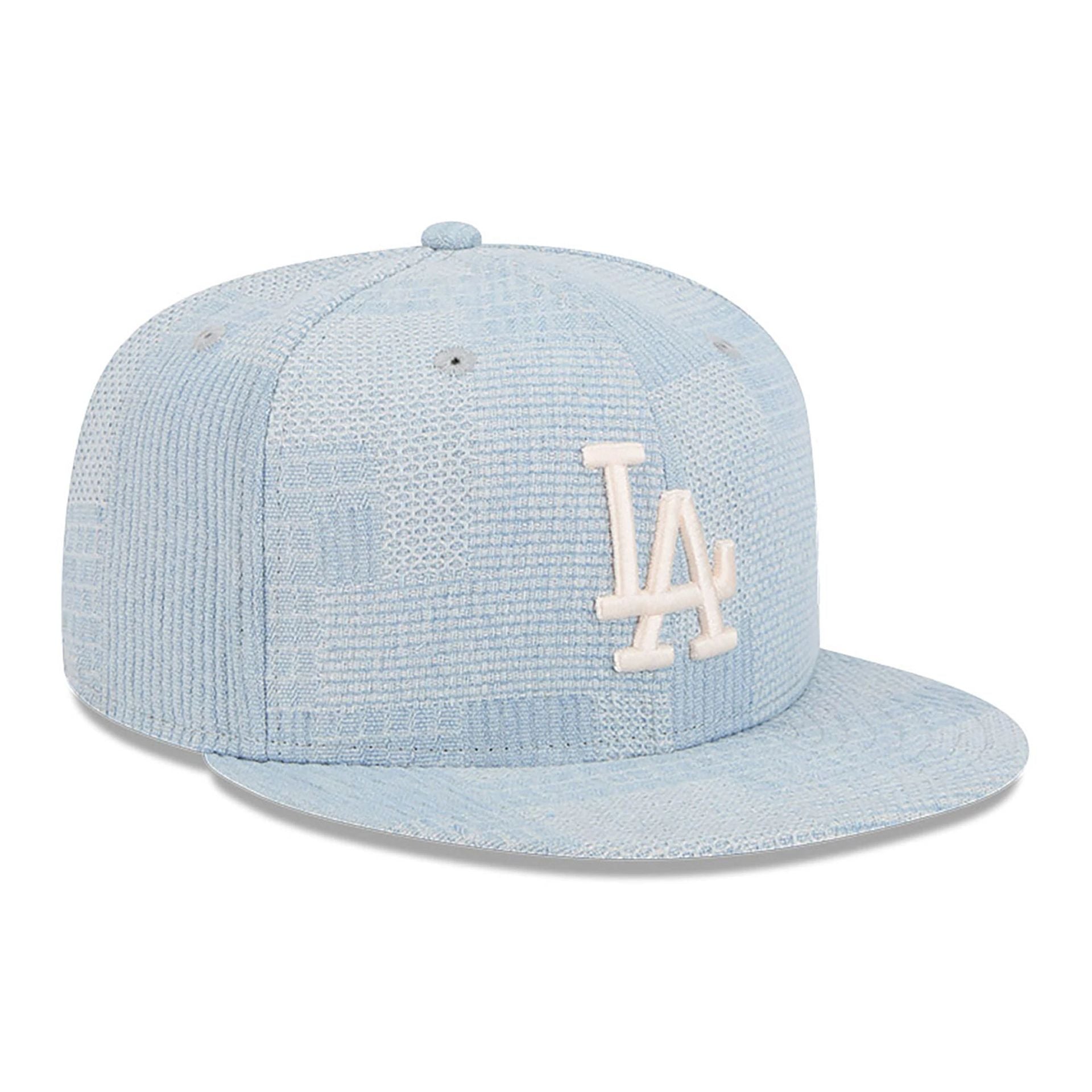 This is a LA Dodgers Denim Patchwork Open Blue 9FIFTY Snapback Cap 4