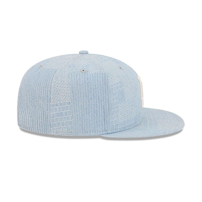 This is a LA Dodgers Denim Patchwork Open Blue 9FIFTY Snapback Cap 6