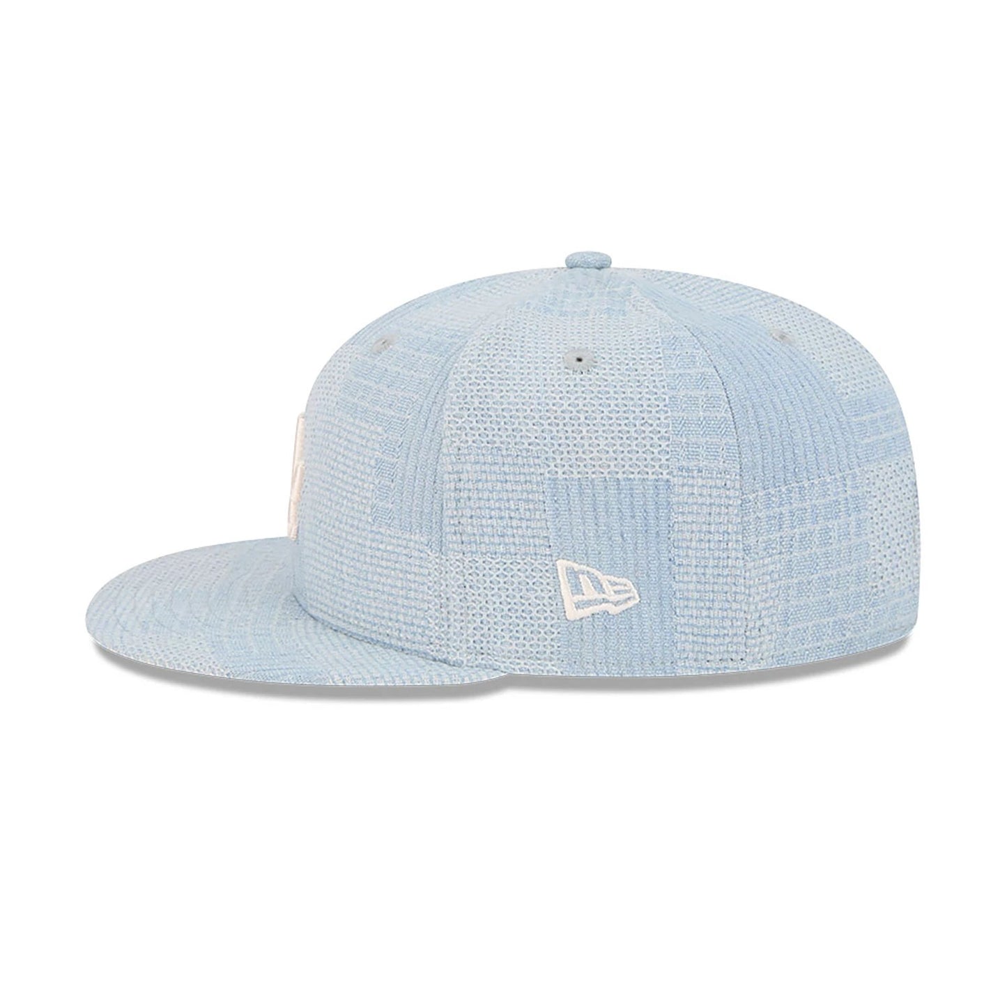 This is a LA Dodgers Denim Patchwork Open Blue 9FIFTY Snapback Cap 7