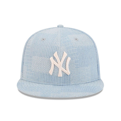 This is a New York Yankees Denim Patchwork Open Blue 9FIFTY Snapback Cap 3