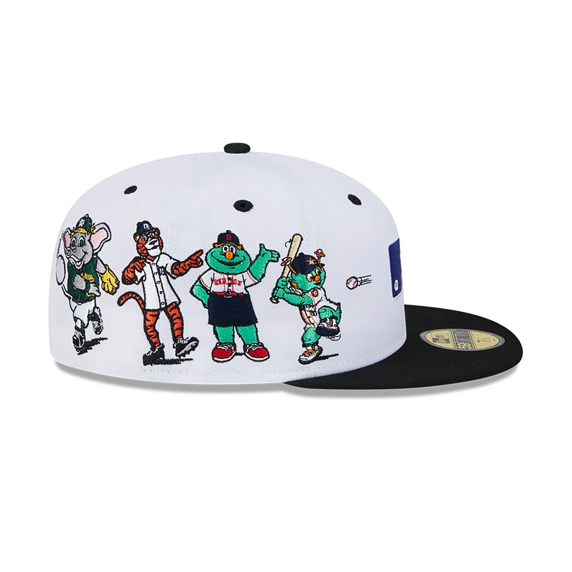 This is a American League Logo MLB League Mascots White 59FIFTY Fitted Cap 2