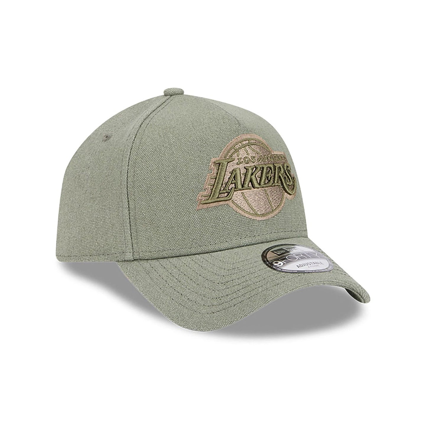 This is a LA Lakers Logo Essentials Green 9FORTY A-Frame Adjustable Cap 4