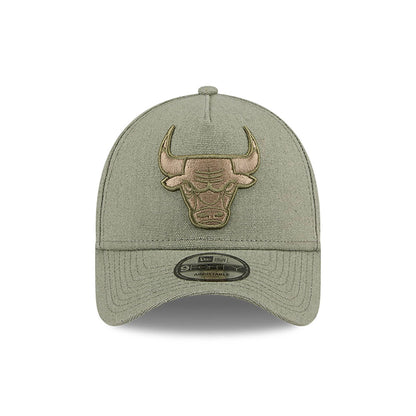 This is a Chicago Bulls Logo Essentials Green 9FORTY A-Frame Adjustable Cap 3