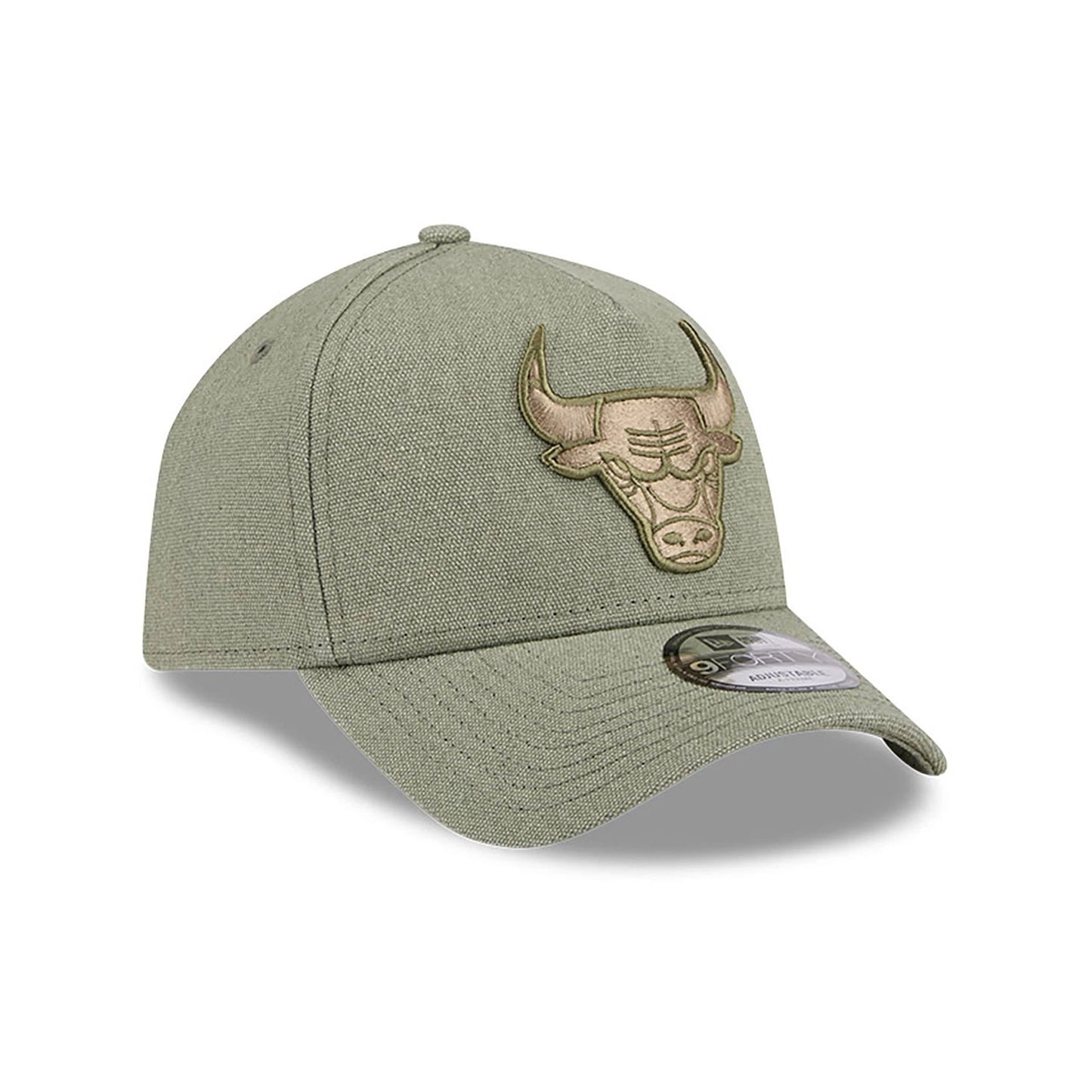 This is a Chicago Bulls Logo Essentials Green 9FORTY A-Frame Adjustable Cap 4