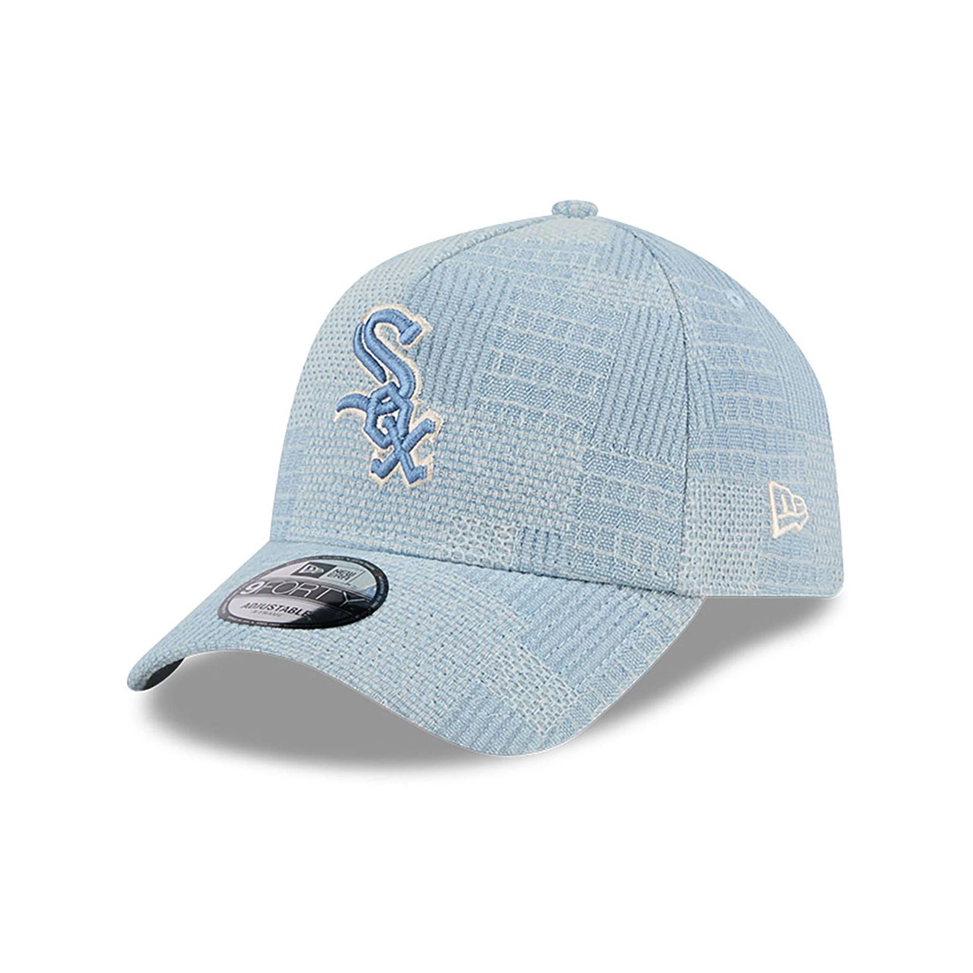 This is a Chicago White Sox Logo Essentials Open Blue 9FORTY A-Frame Adjustable Cap 1