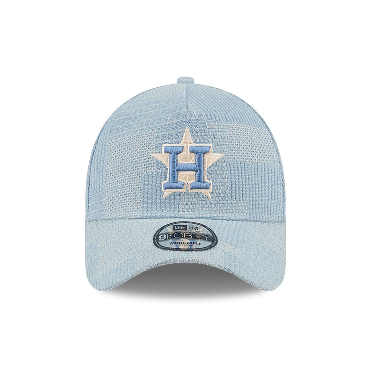 This is a Houston Astros Logo Essentials Open Blue 9FORTY A-Frame Adjustable Cap 3