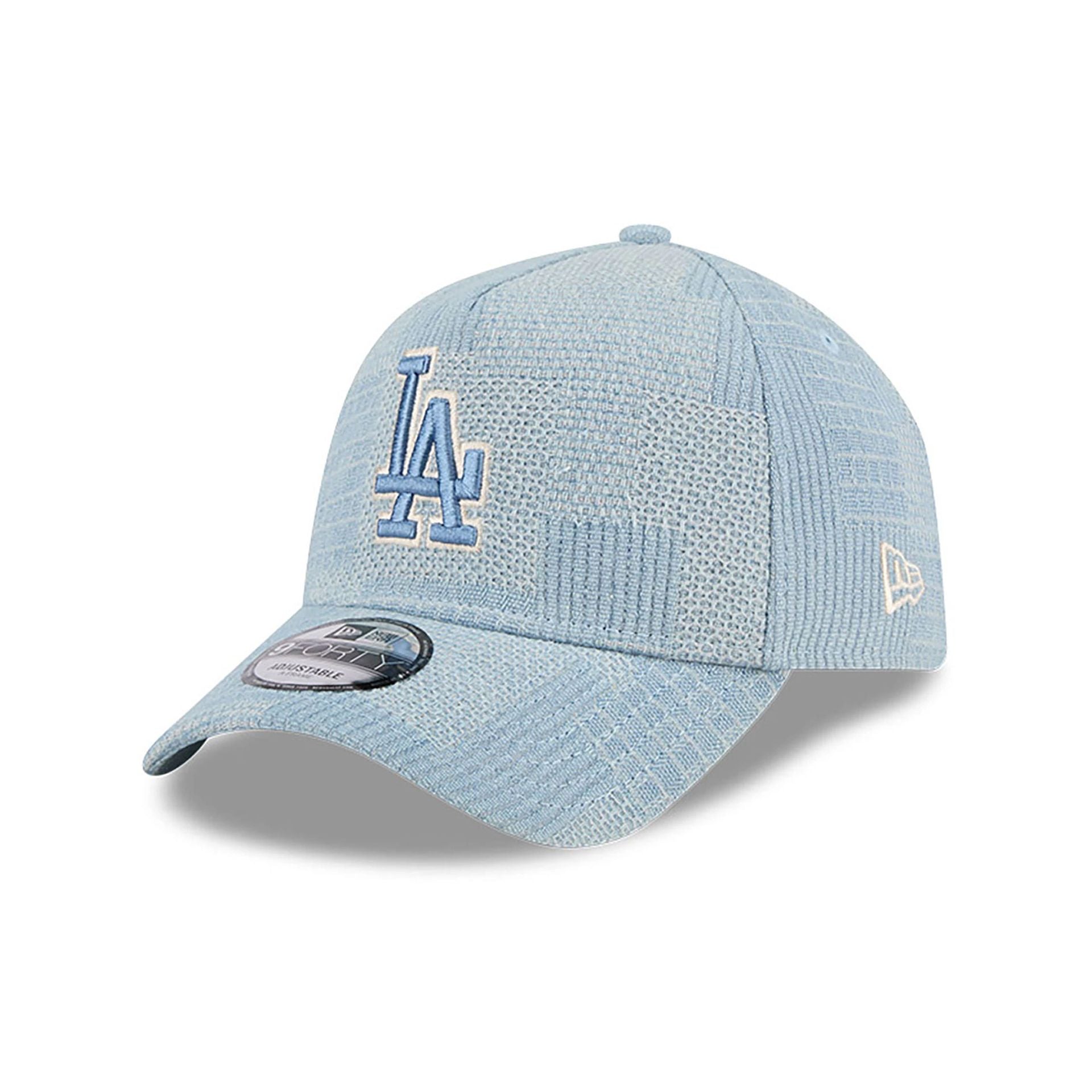 This is a LA Dodgers Logo Essentials Open Blue 9FORTY A-Frame Adjustable Cap 1