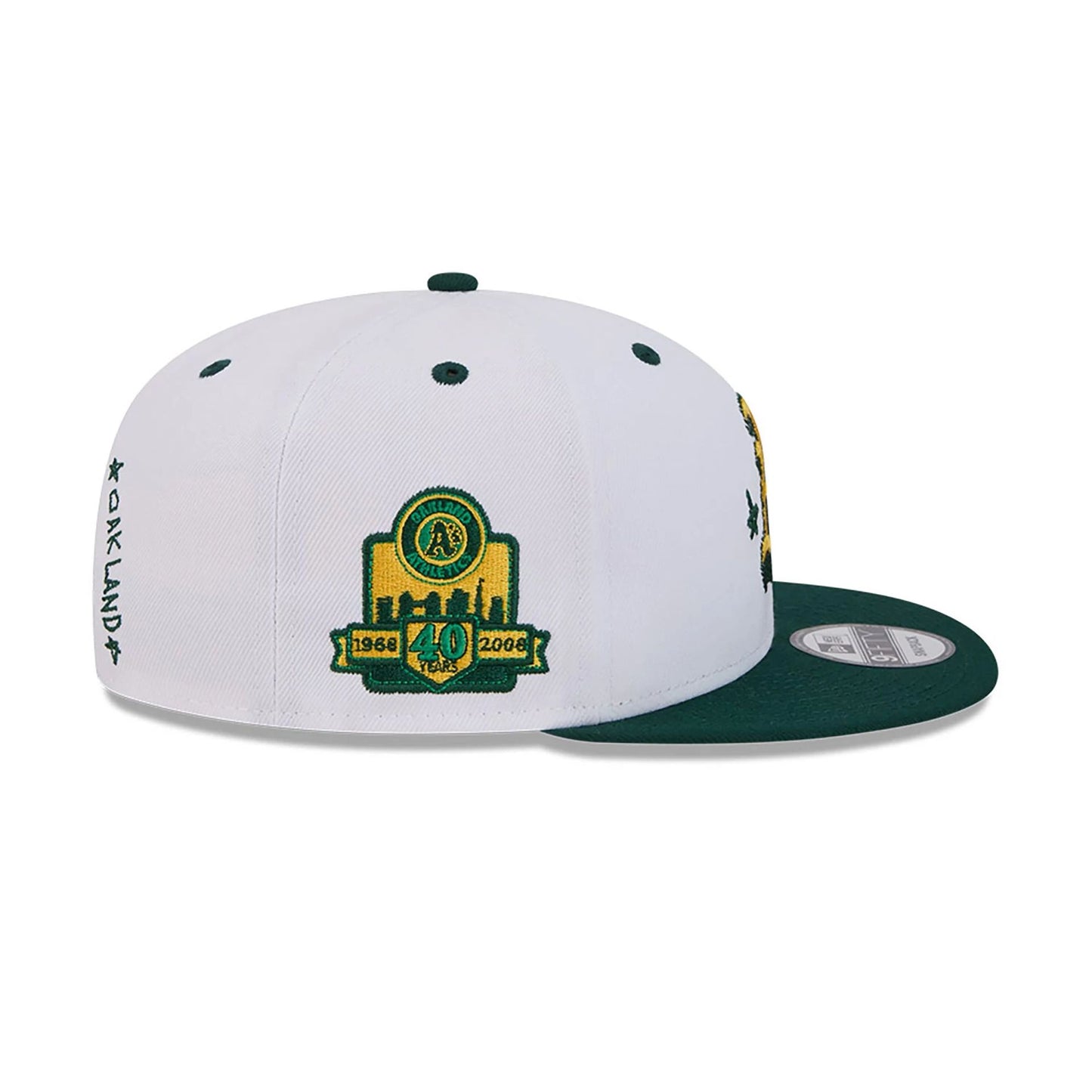 This is a Oakland Athletics Official Doodles White 9FIFTY Snapback Cap 6