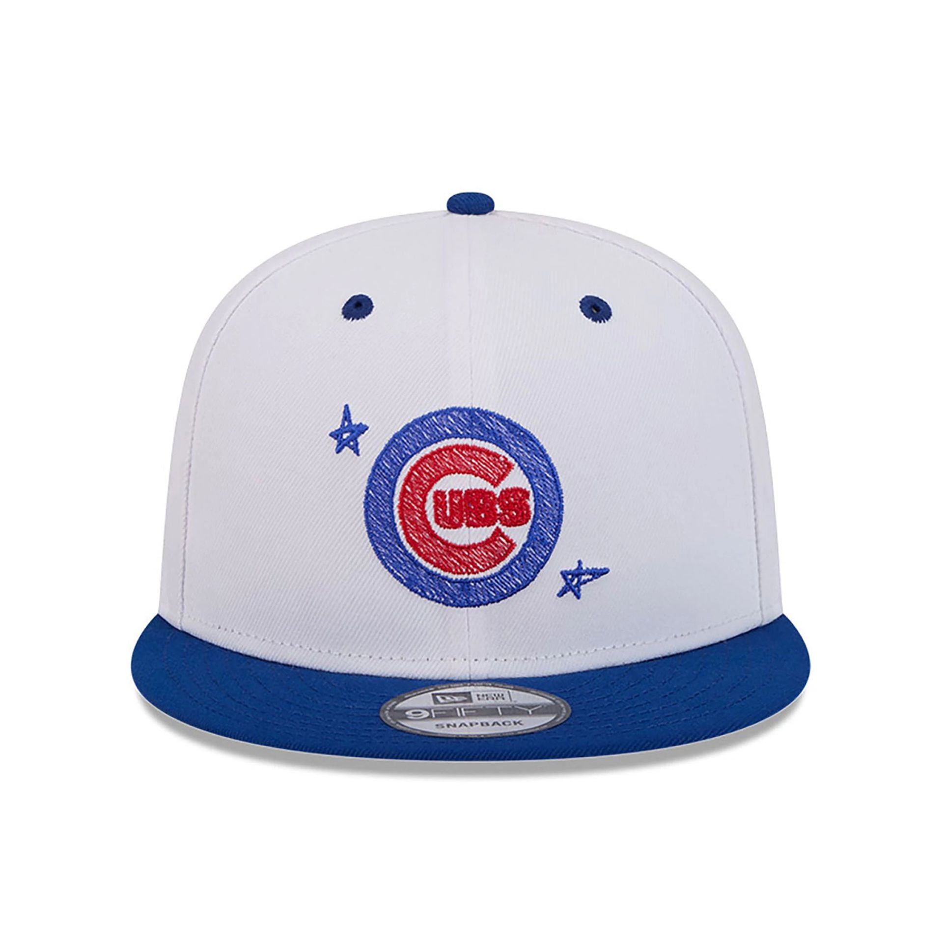 This is a Chicago Cubs Official Doodles White 9FIFTY Snapback Cap 3