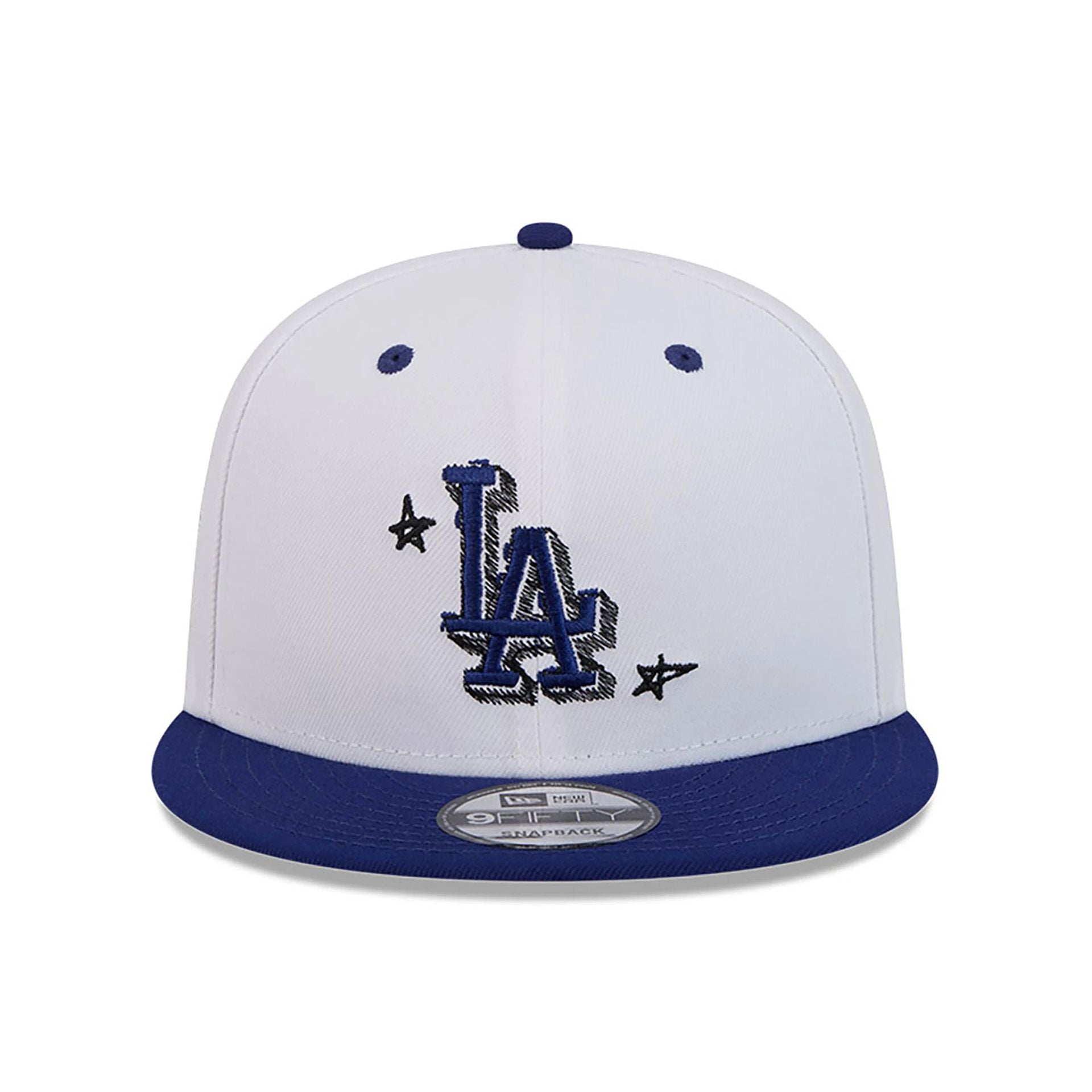 This is a LA Dodgers Official Doodles White 9FIFTY Snapback Cap 3