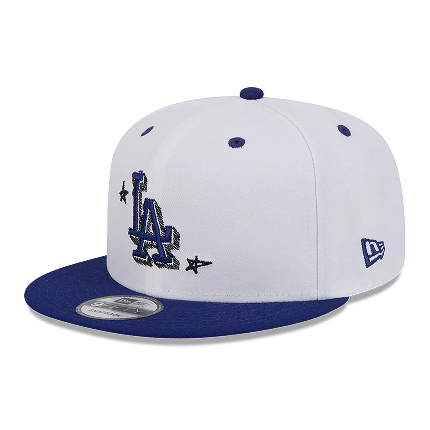 This is a LA Dodgers Official Doodles White 9FIFTY Snapback Cap 4