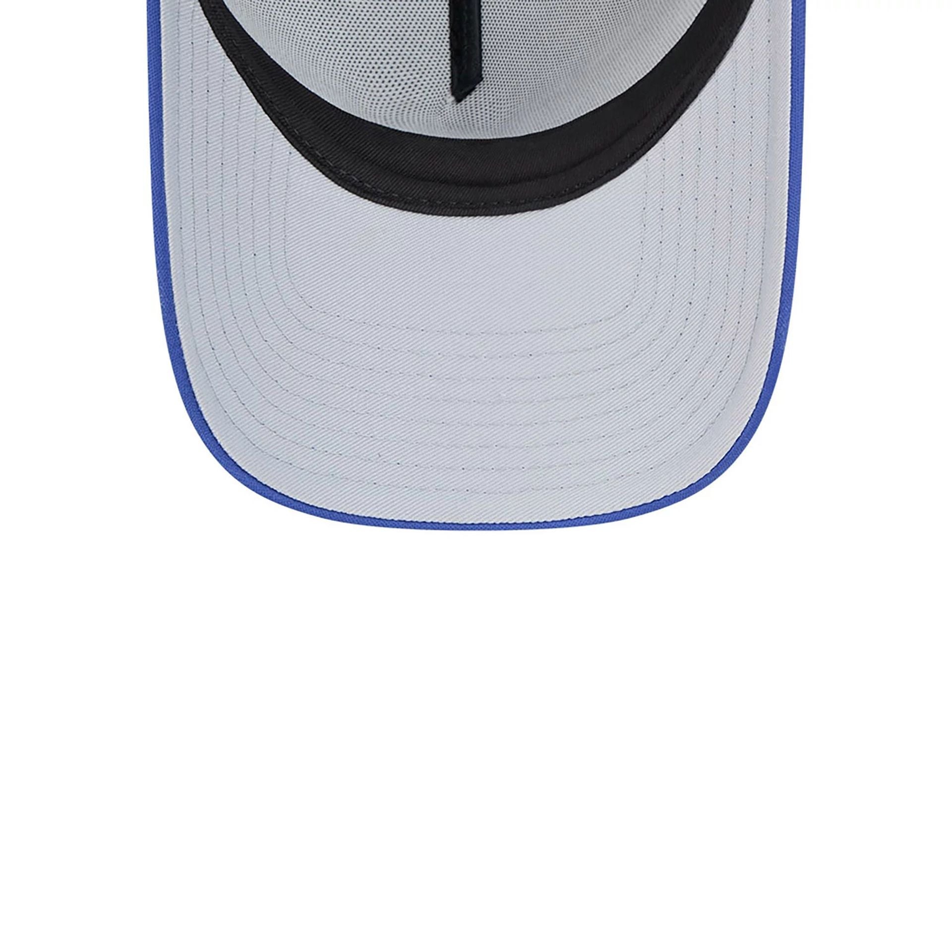 This is a LA Dodgers Retro Wordmark Blue 9FORTY A-Frame Trucker Adjustable Cap 2