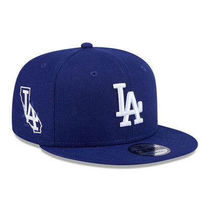 This is a LA Dodgers State Outline Dark Blue 9FIFTY Snapback Cap 1