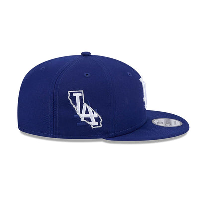 This is a LA Dodgers State Outline Dark Blue 9FIFTY Snapback Cap 6