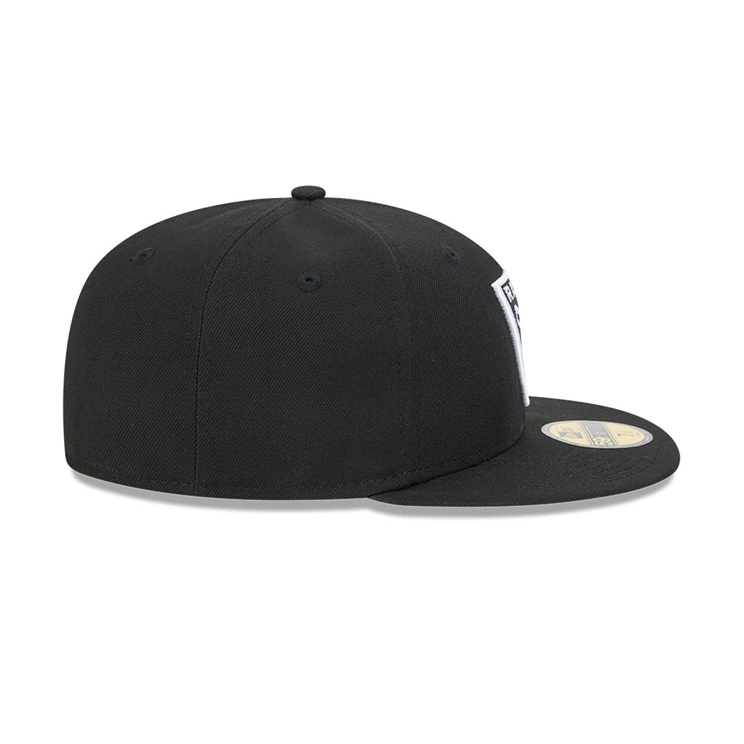 This is a Las Vegas Raiders Team Verbiage Black 59FIFTY Fitted Cap 6