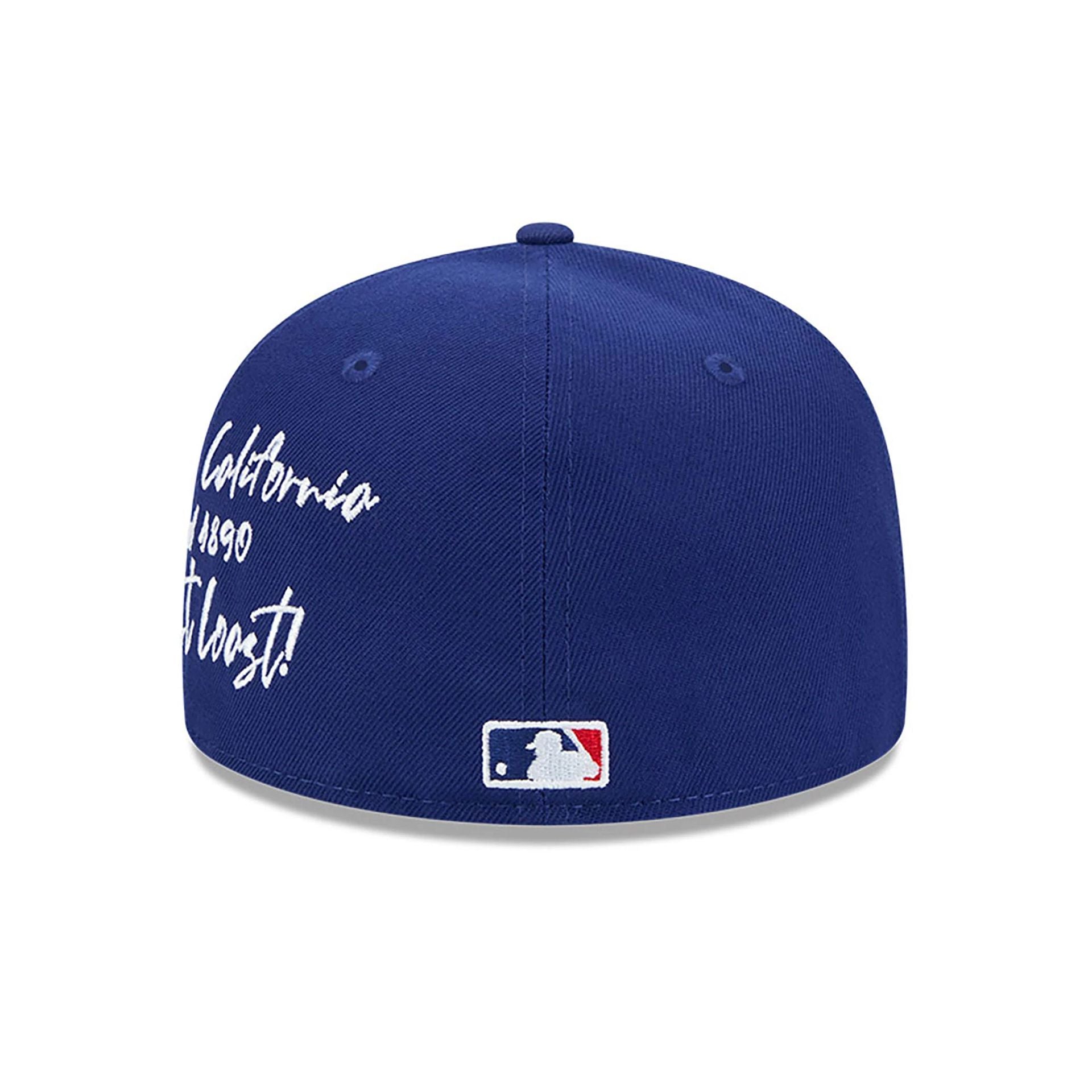 This is a LA Dodgers Team Verbiage Dark Blue 59FIFTY Fitted Cap 5