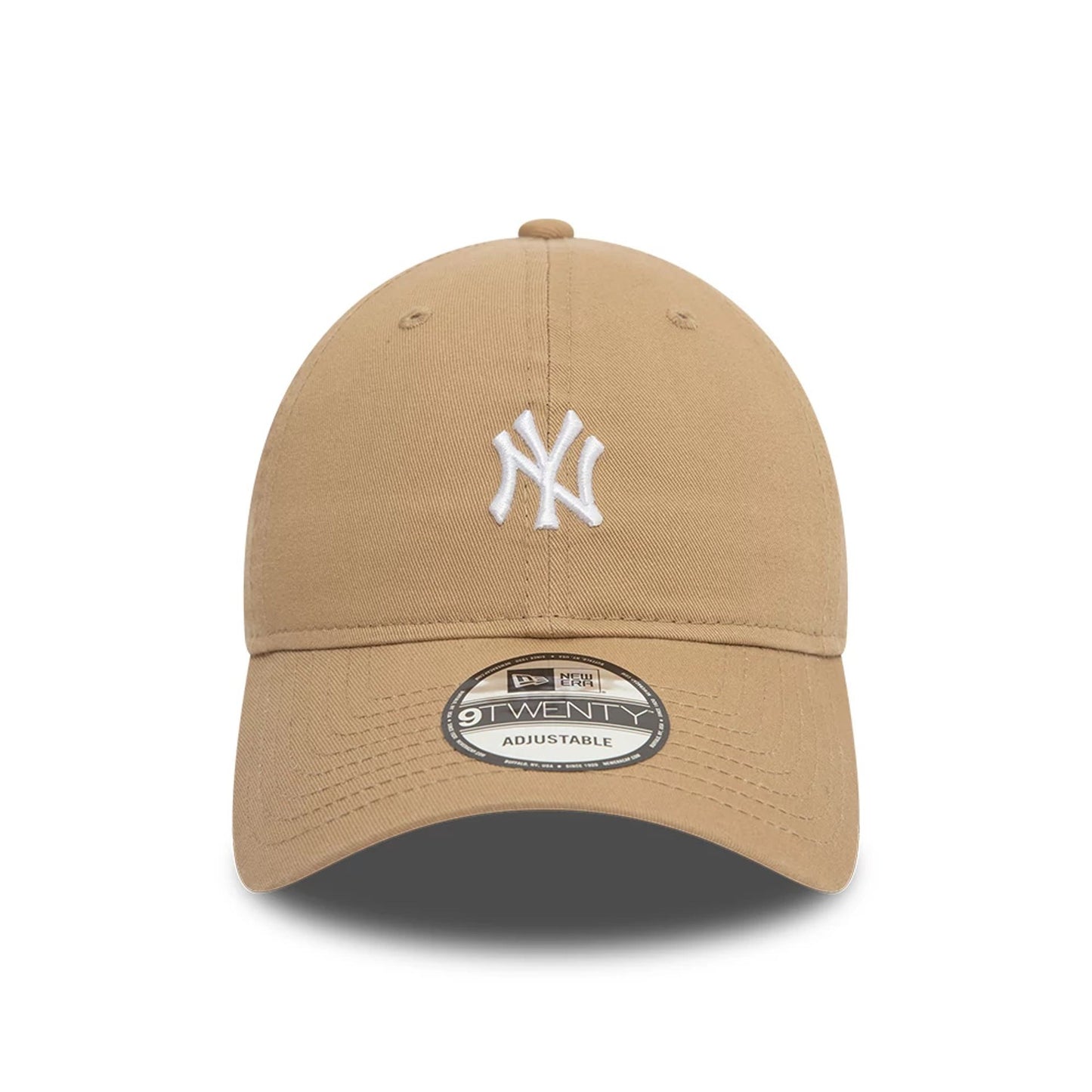 This is a New York Yankees Mini Logo Light Beige 9TWENTY Adjustable Cap 3