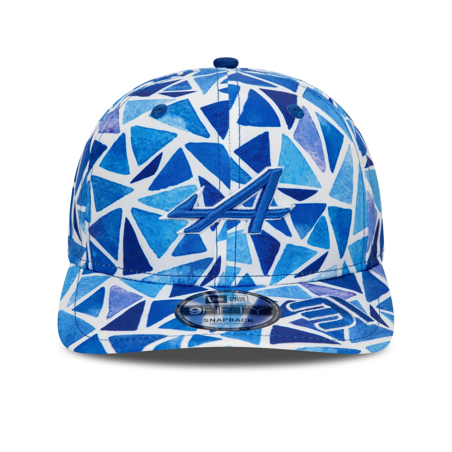 This is a Alpine Racing Esteban Ocon Barcelona Blue 9FIFTY Snapback Cap 2