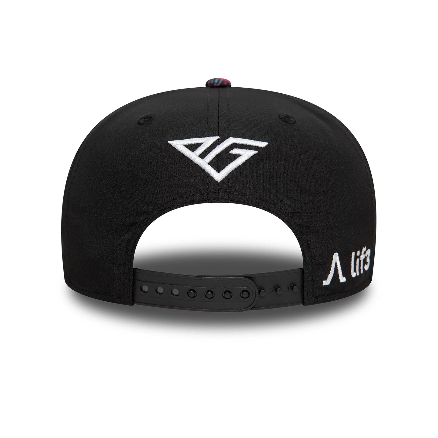 This is a Alpine Racing Pierre Gasly Silverstone Race Special Black 9FIFTY Snapback Cap 3