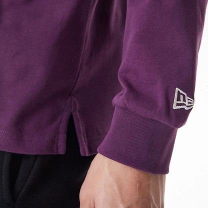 The Male model is wearing LA Lakers NBA Lifestyle Dark Purple Rugby Shirt  6