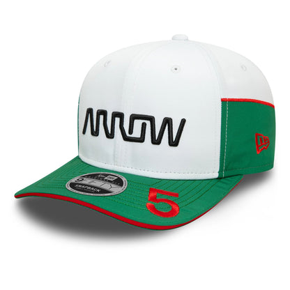 This is a McLaren Racing Arrow Indycar Patricio O'Ward White 9FIFTY Original Fit Snapback Cap 1