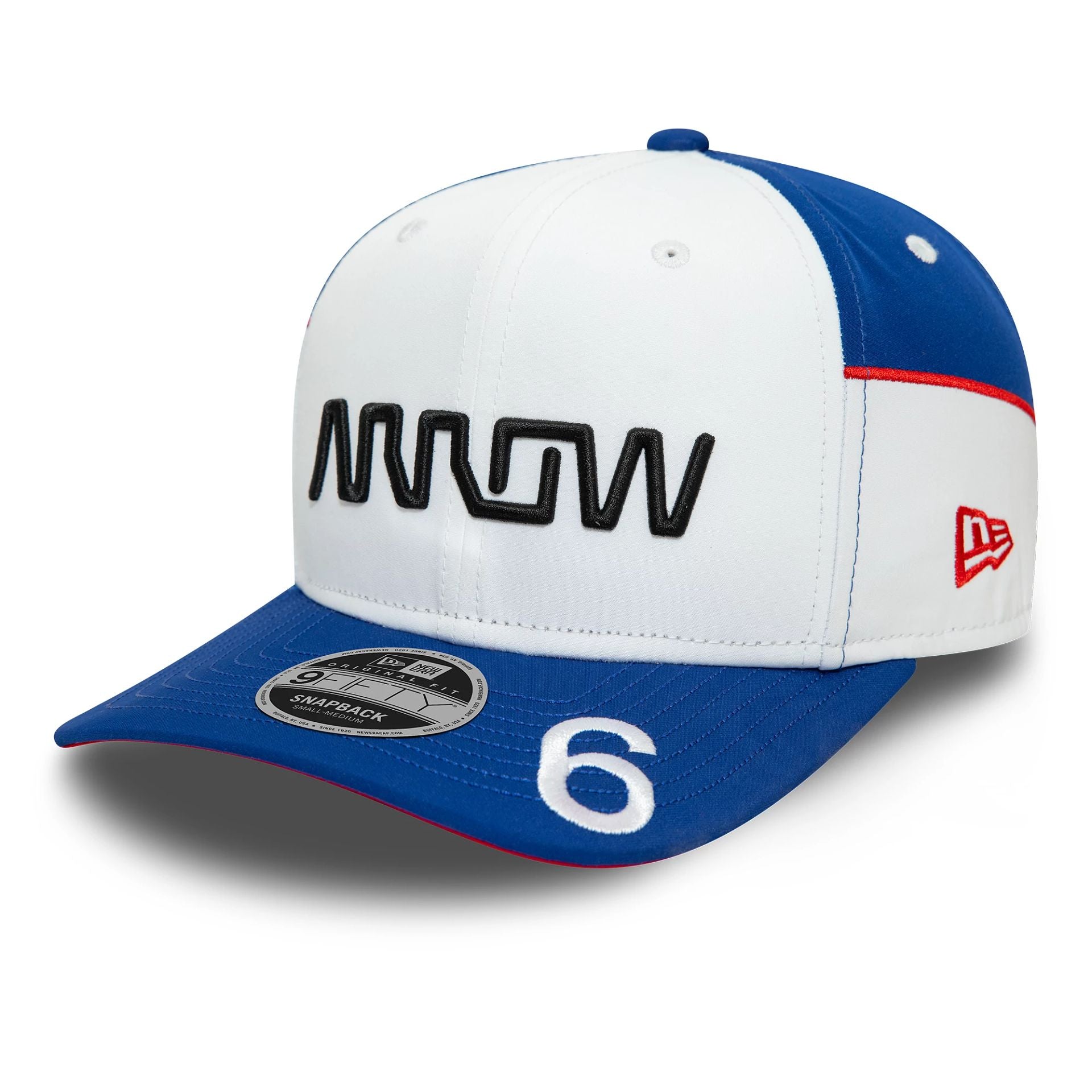 This is a McLaren Racing Arrow Indycar David Malukas White 9FIFTY Original Fit Snapback Cap 1